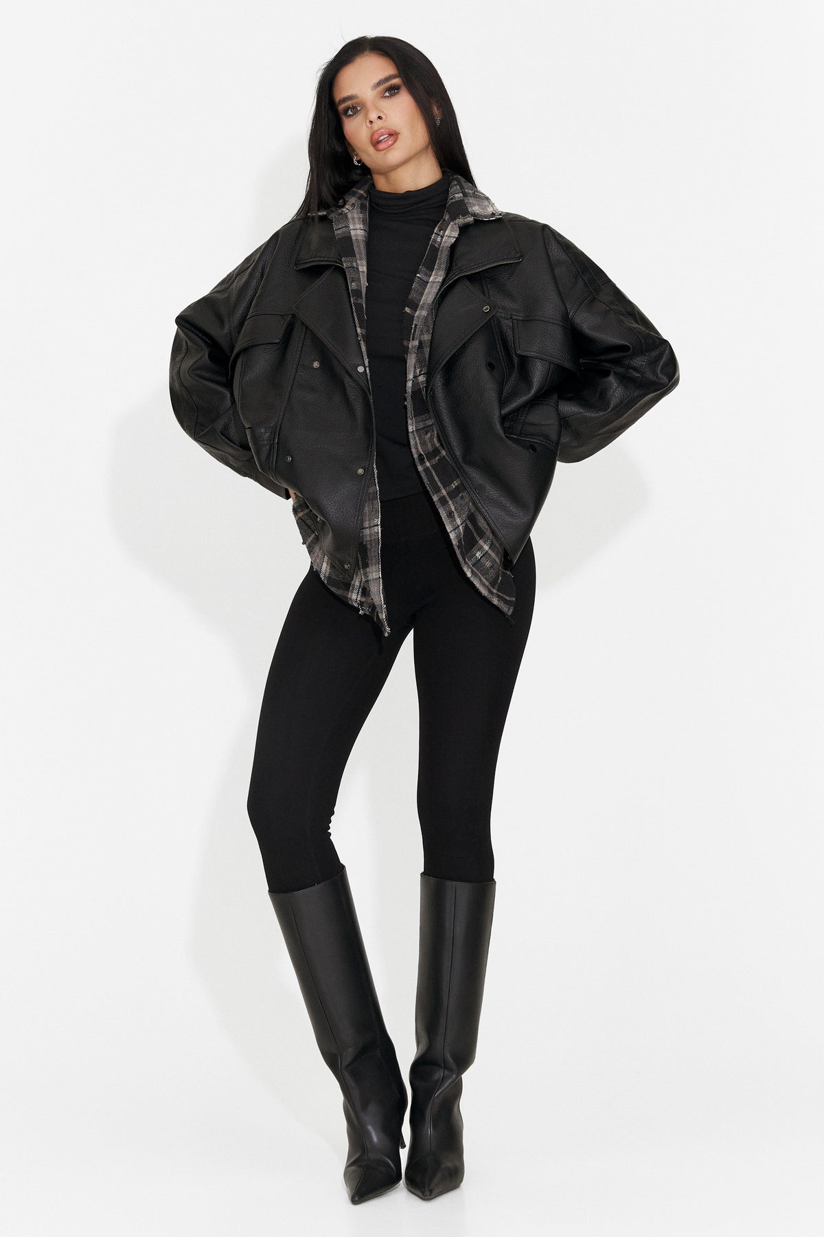 Geaca dama casual neagra Nadyesia Bogas