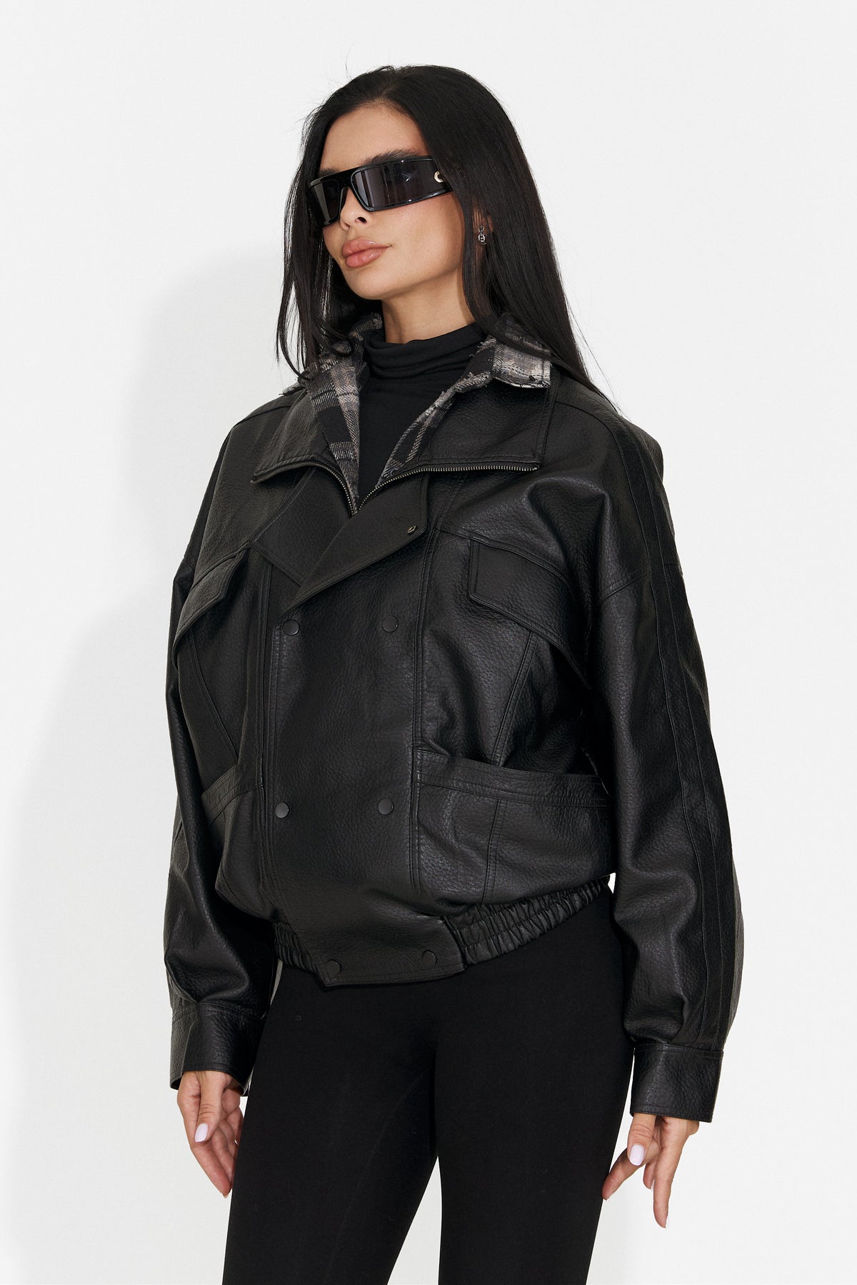Geaca dama casual neagra Nadyesia Bogas