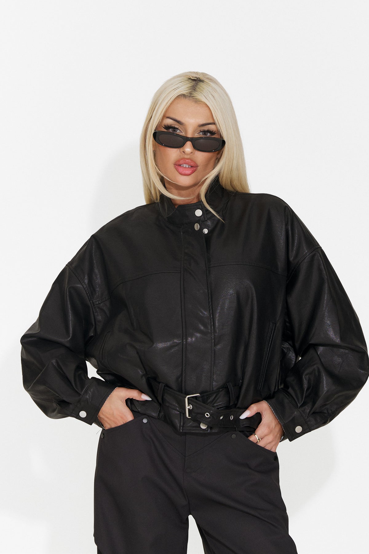 Geaca dama casual neagra Lunteva Bogas