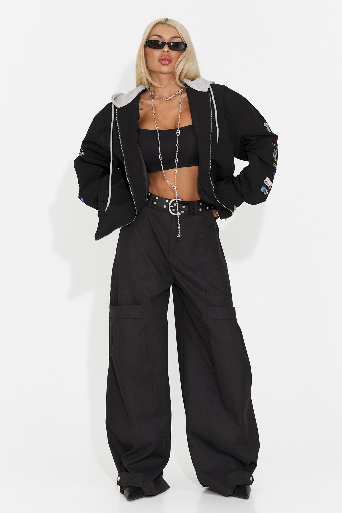 Pantaloni dama casual negri Orary Bogas
