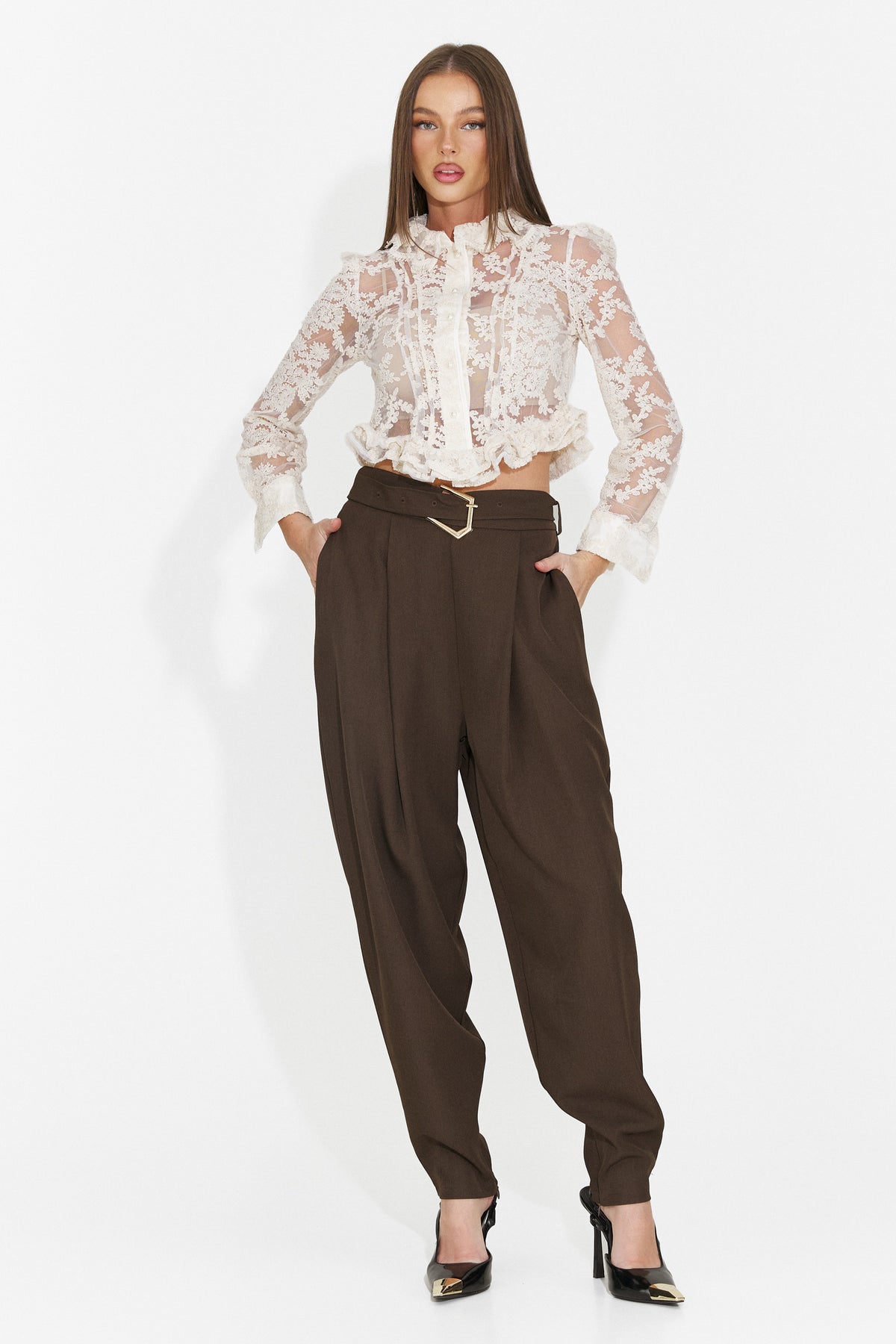 Bluza eleganta crem Haratoria Bogas