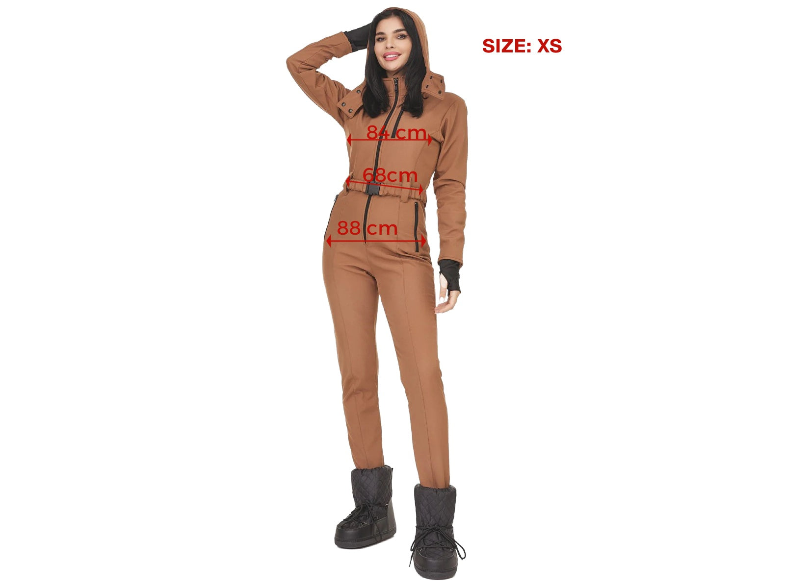 Casual brown ski jumpsuit Anodys Bogas