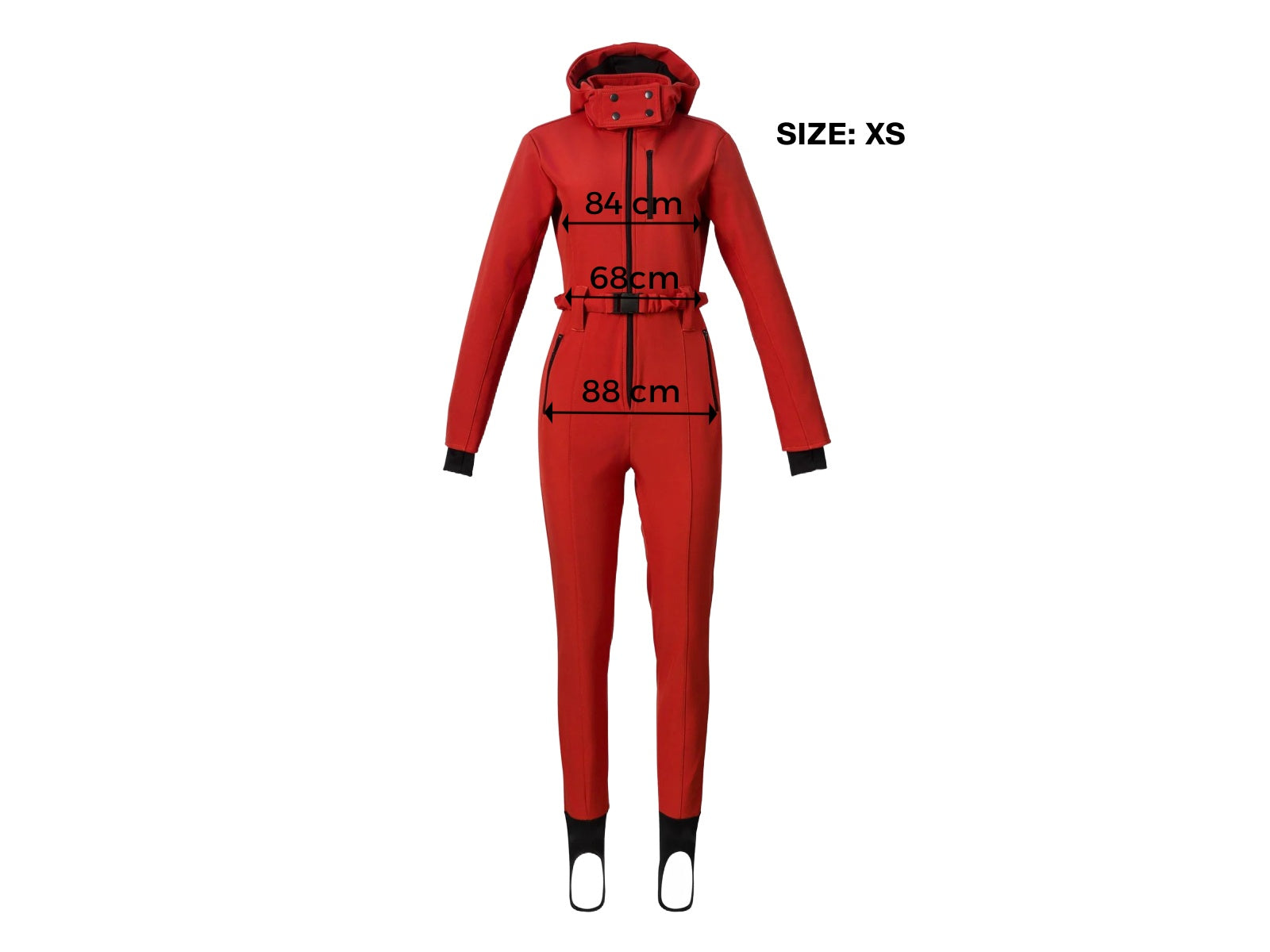 Casual brick-red ski jumpsuit Anodys Bogas