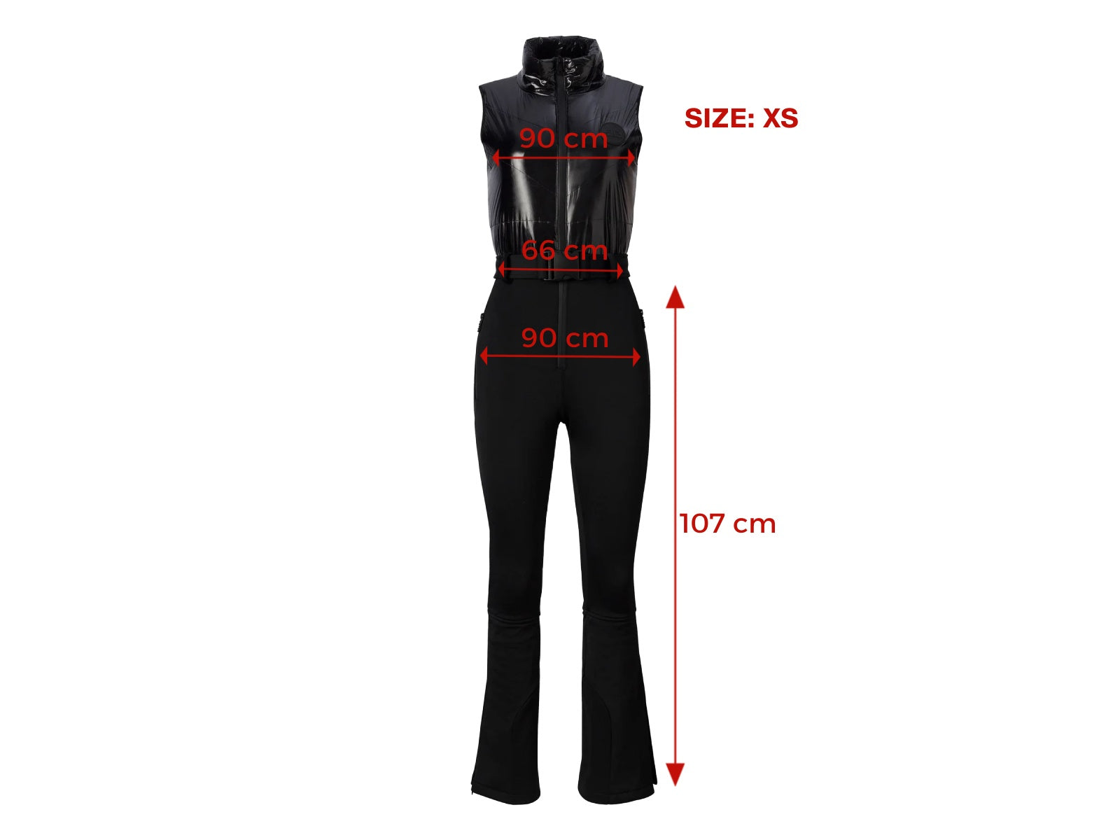Palmyra Bogas Black Casual Ski Jumpsuit