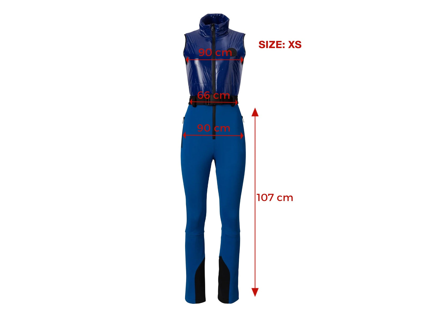 Palmyra Bogas Casual Blue Ski Jumpsuit
