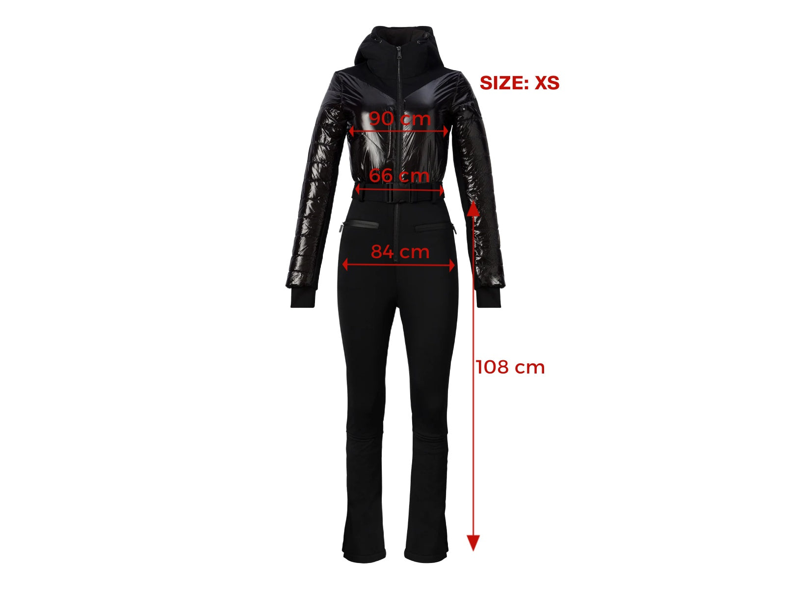 Livana Bogas Black Casual Ski Jumpsuit