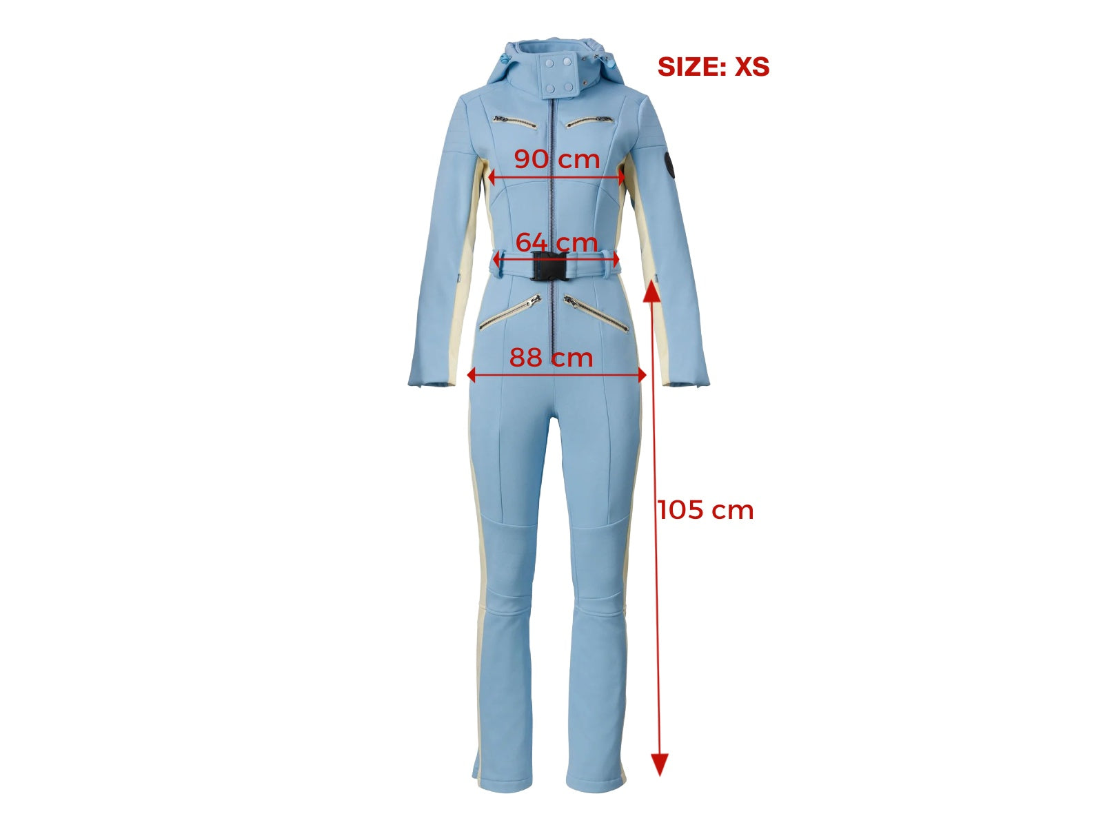 Driana Bogas Casual Blue Ski Jumpsuit