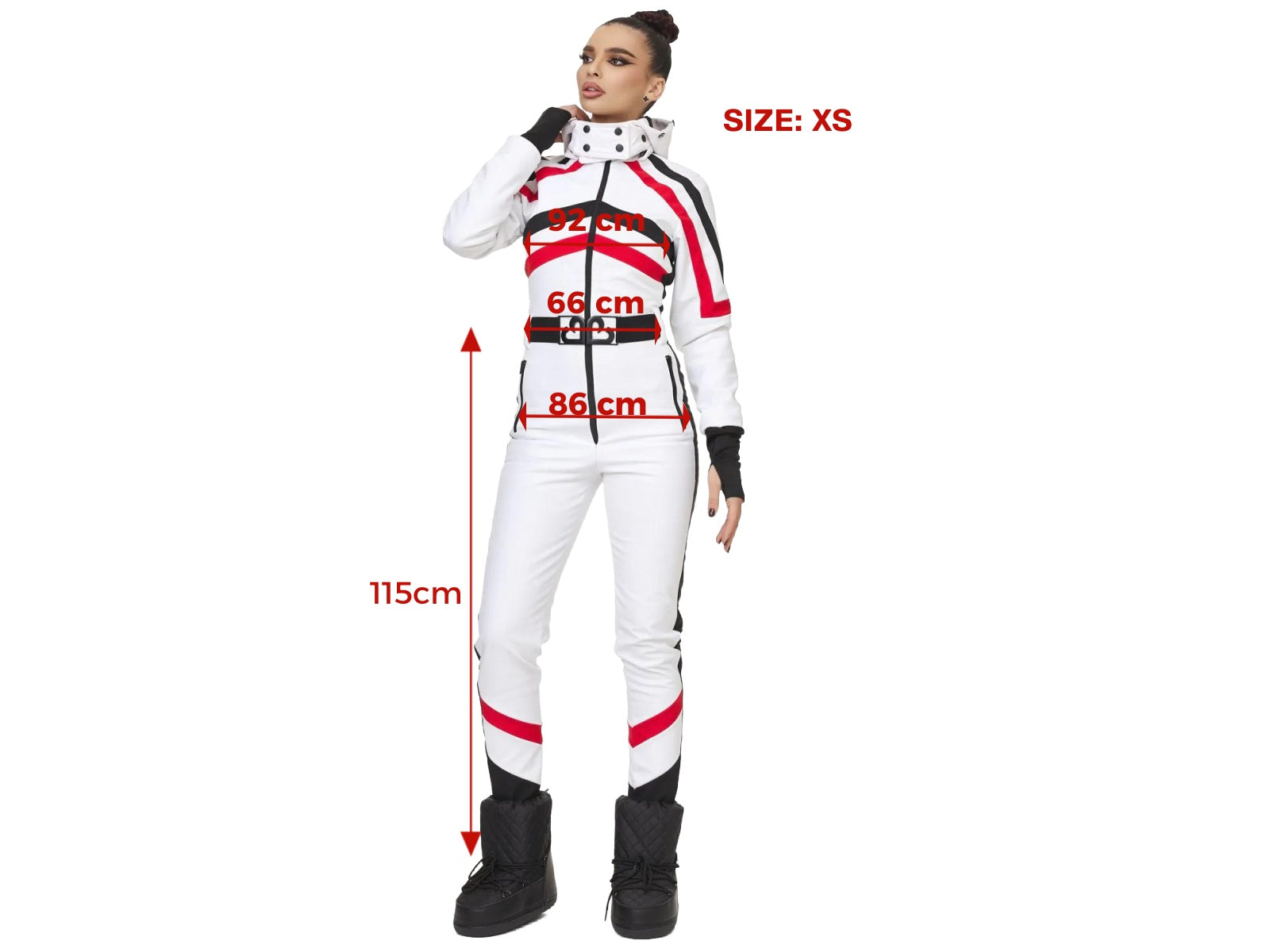 Casual white ski jumpsuit Abyem Bogas