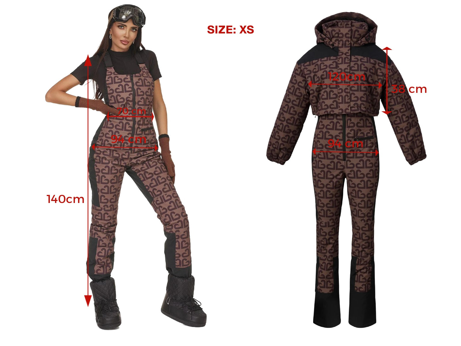 Senileda Bogas Casual Brown Ski Suit