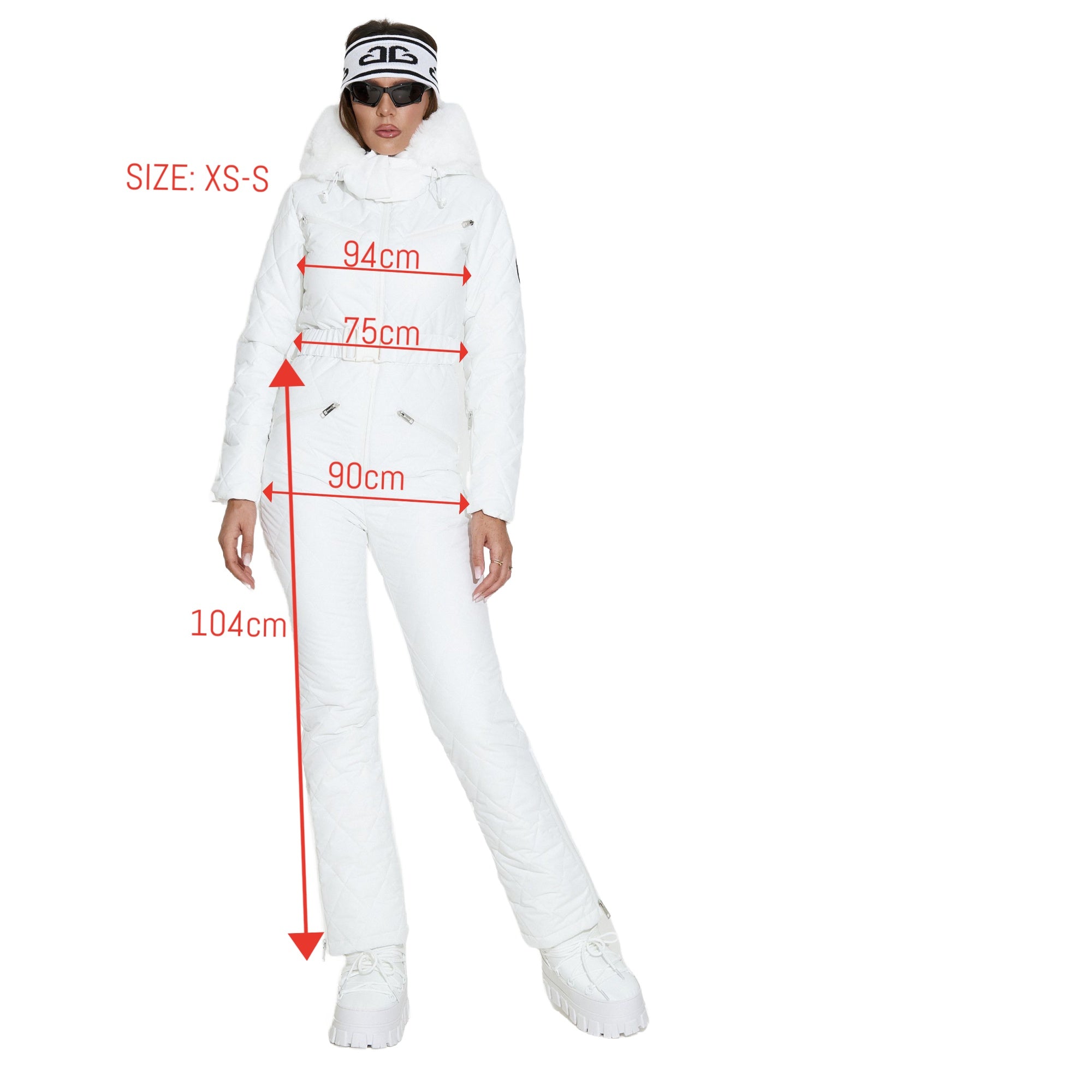 Casual white ski jumpsuit Valene Bogas
