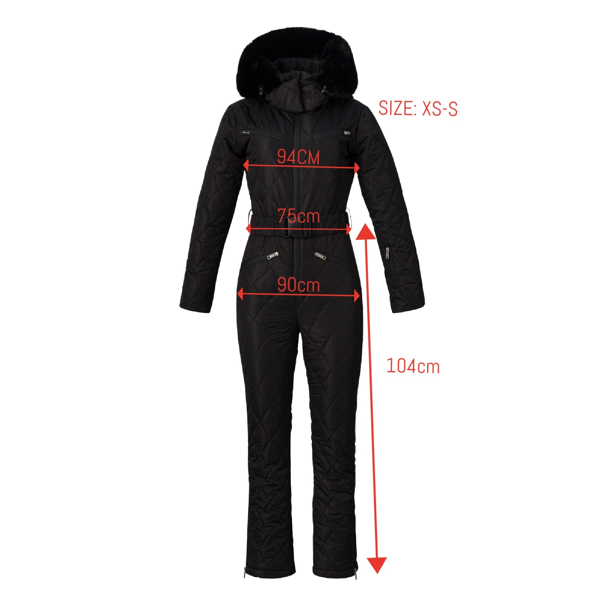Valene Bogas Casual Black Ski Jumpsuit