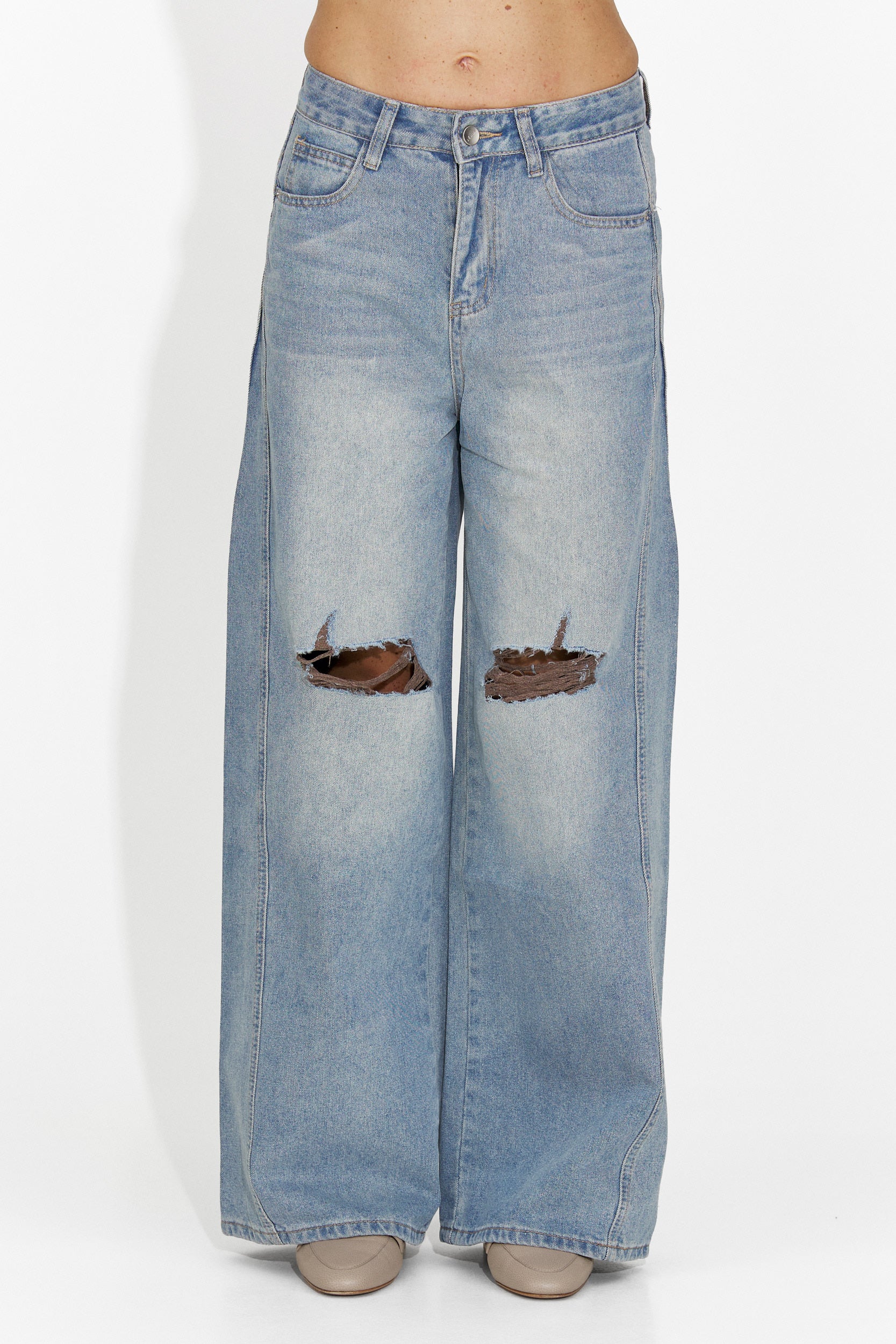 Blugi dama casual albastri Calora Bogas