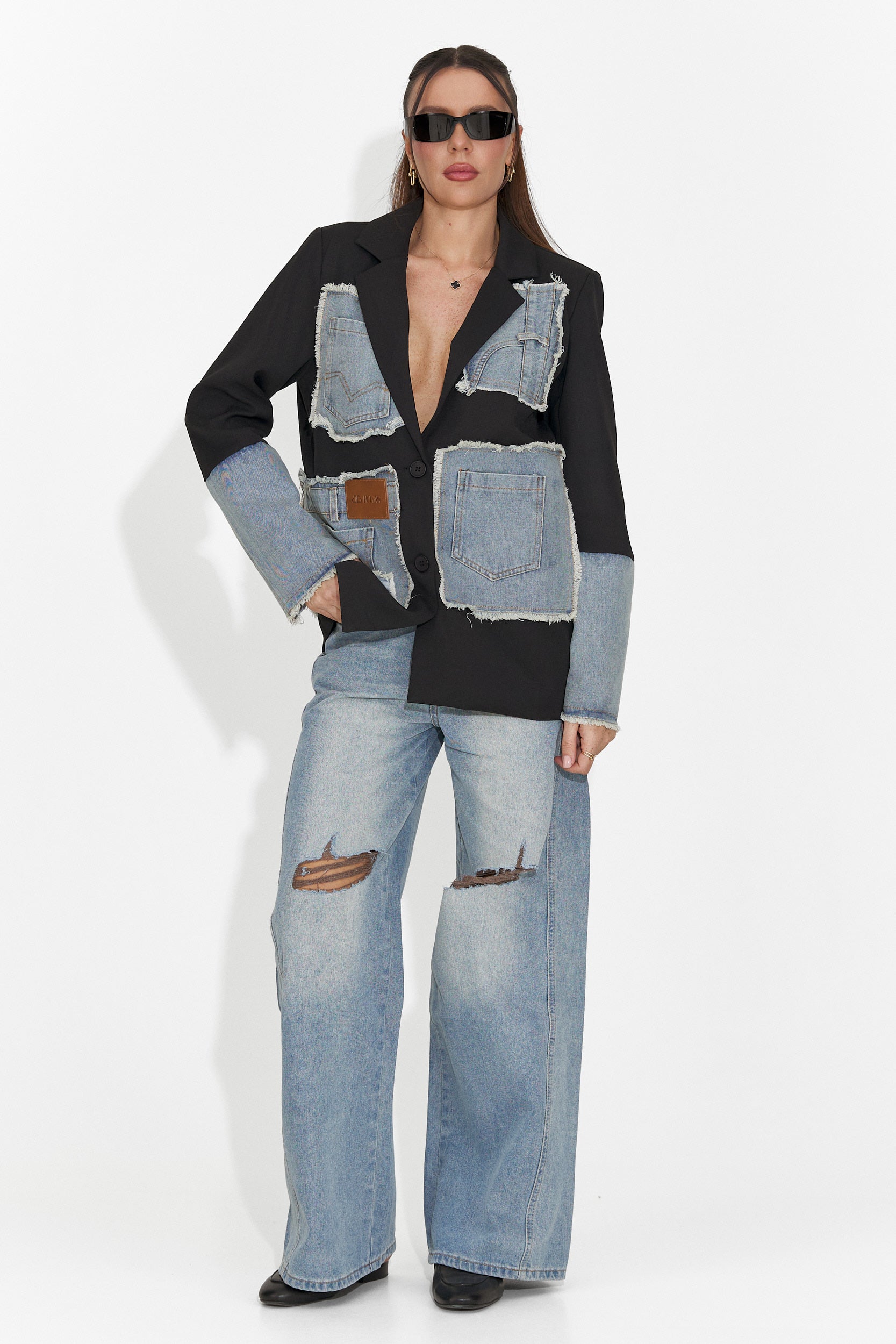Blugi dama casual albastri Calora Bogas