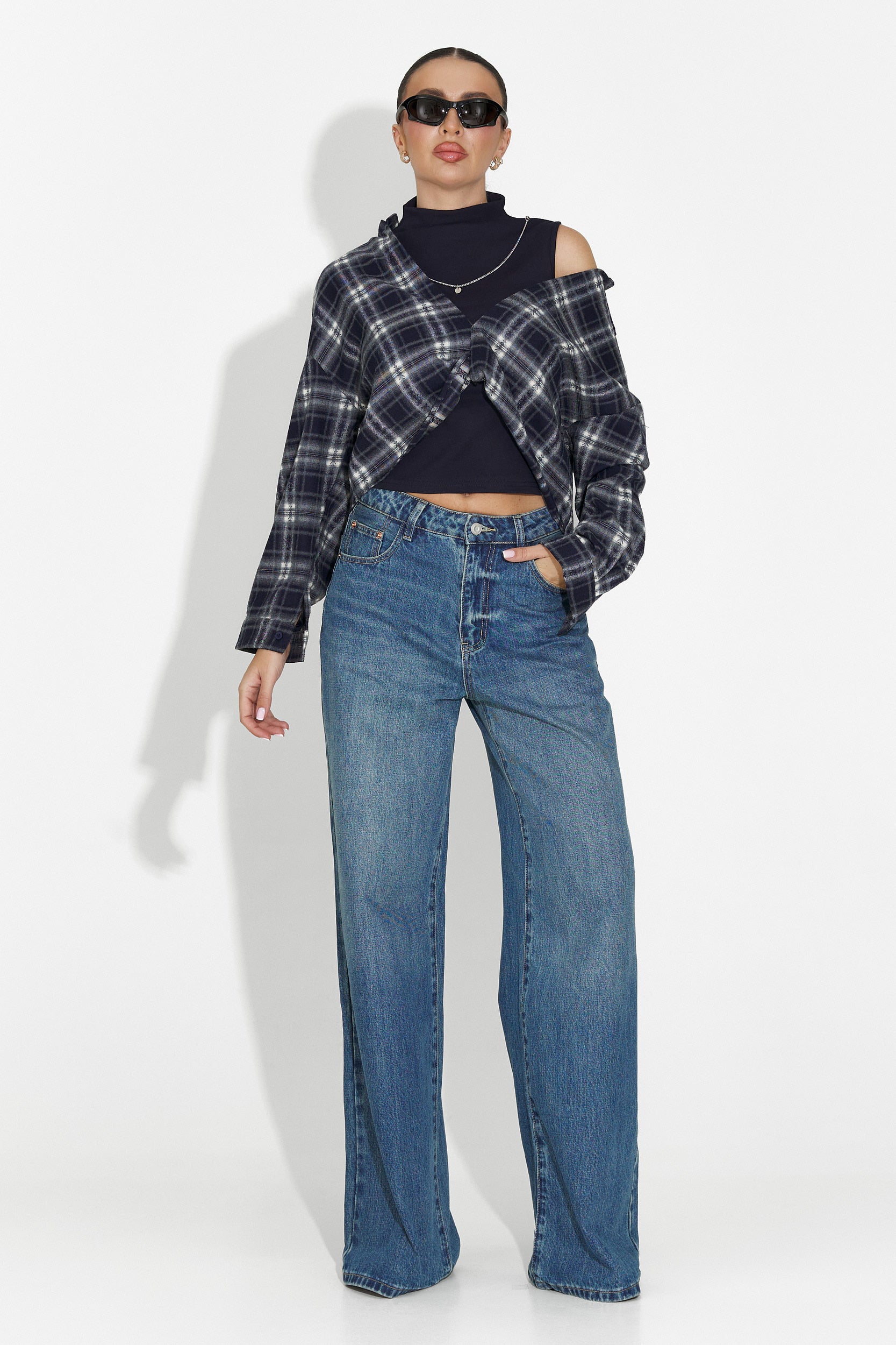 Blugi dama casual albastri Nuvya Bogas