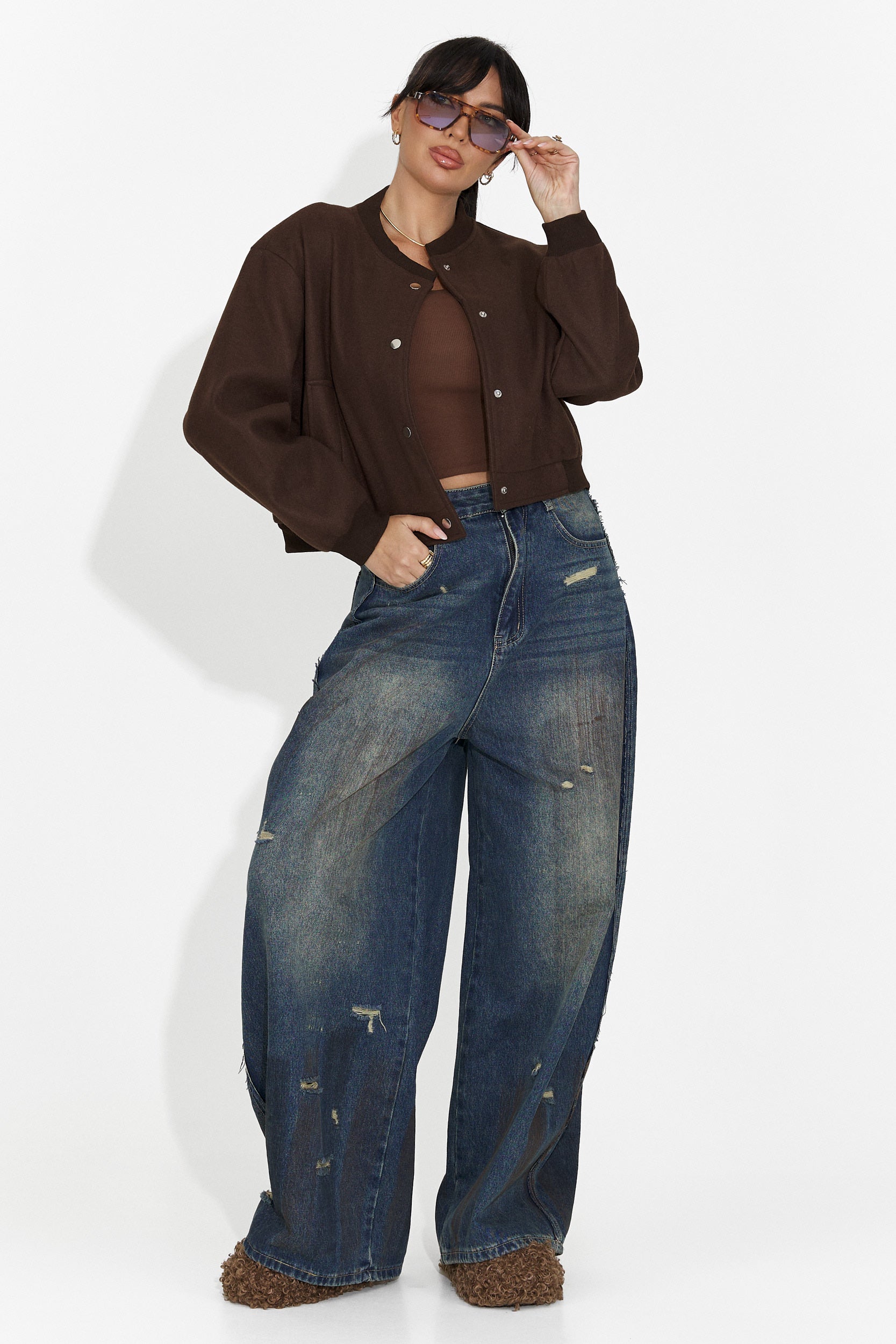 Blugi dama casual albastri Timina Bogas