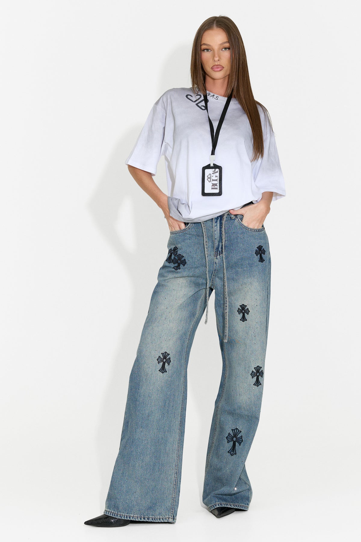 Blugi dama casual albastri Intersa Bogas