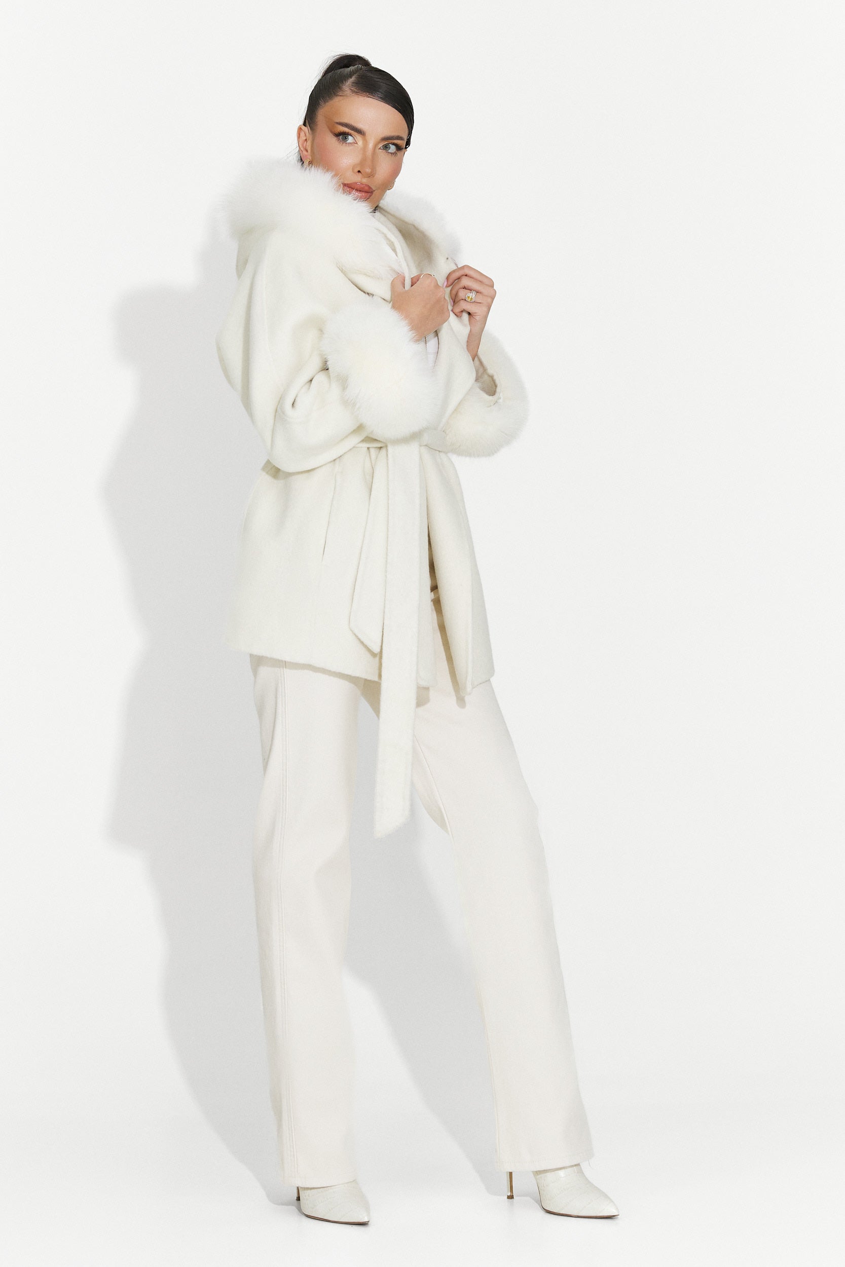 Casual beige women's jeans Brisia Bogas