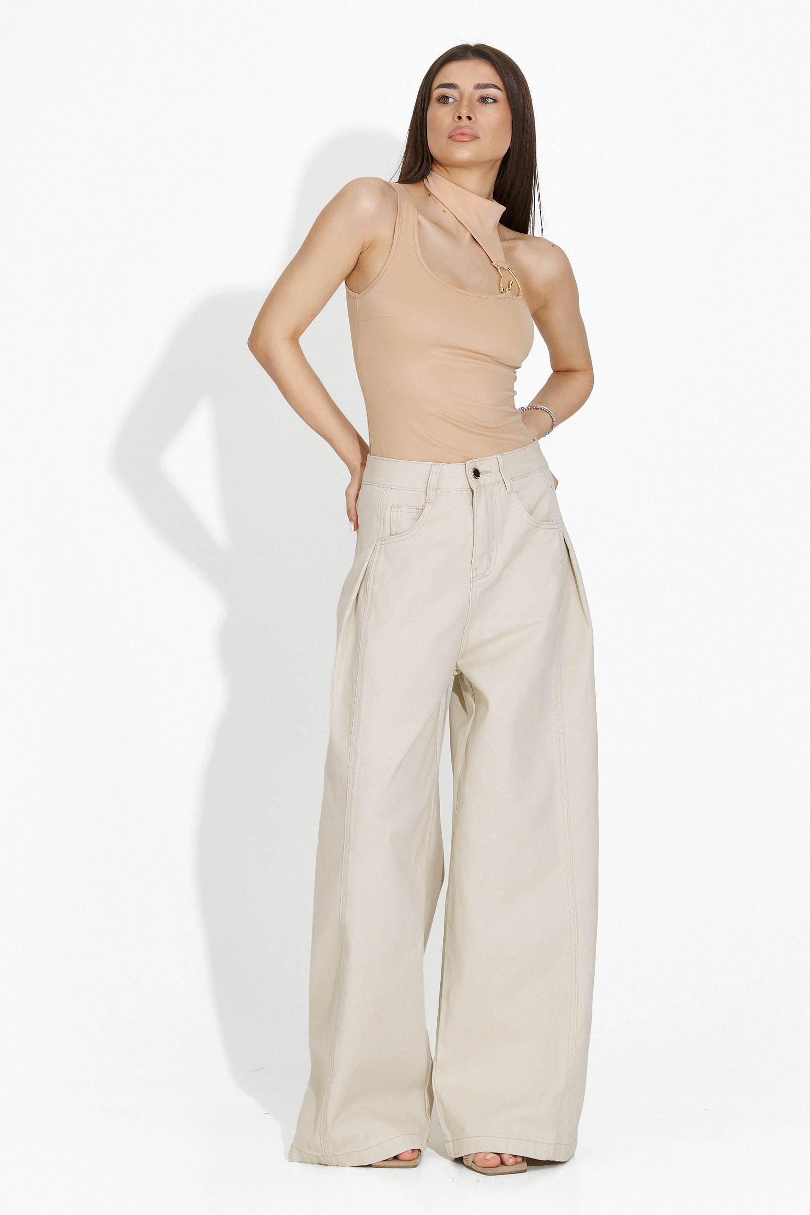 Casual beige Cherise Bogas ladies jeans