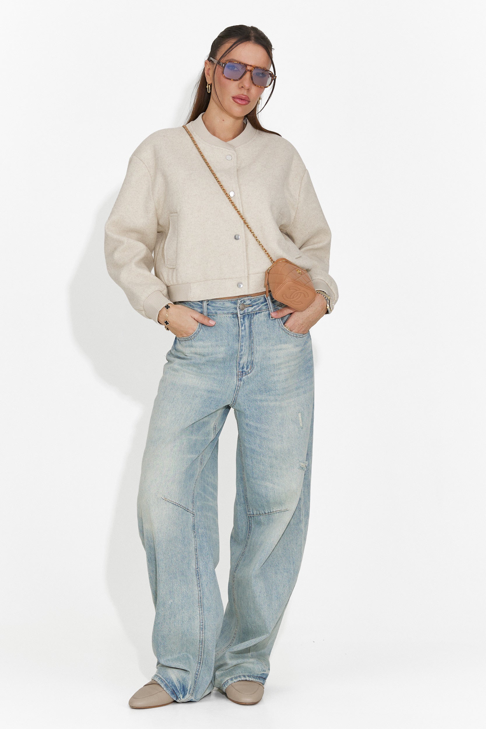 Blugi dama casual bleu Hanina Bogas
