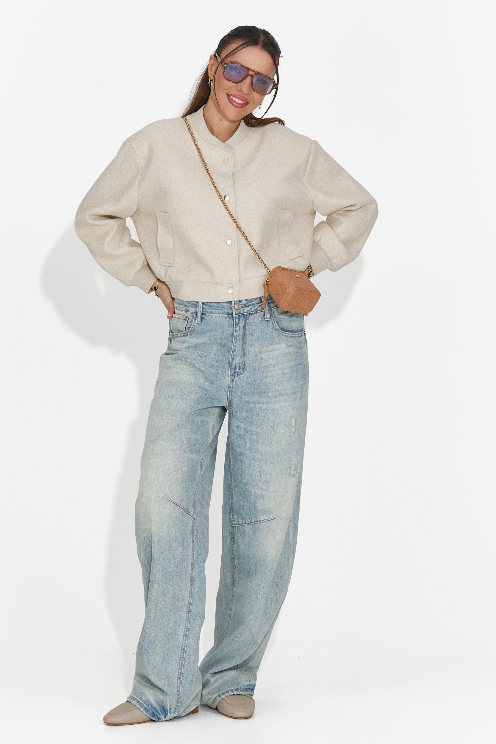 Blugi dama casual bleu Hanina Bogas
