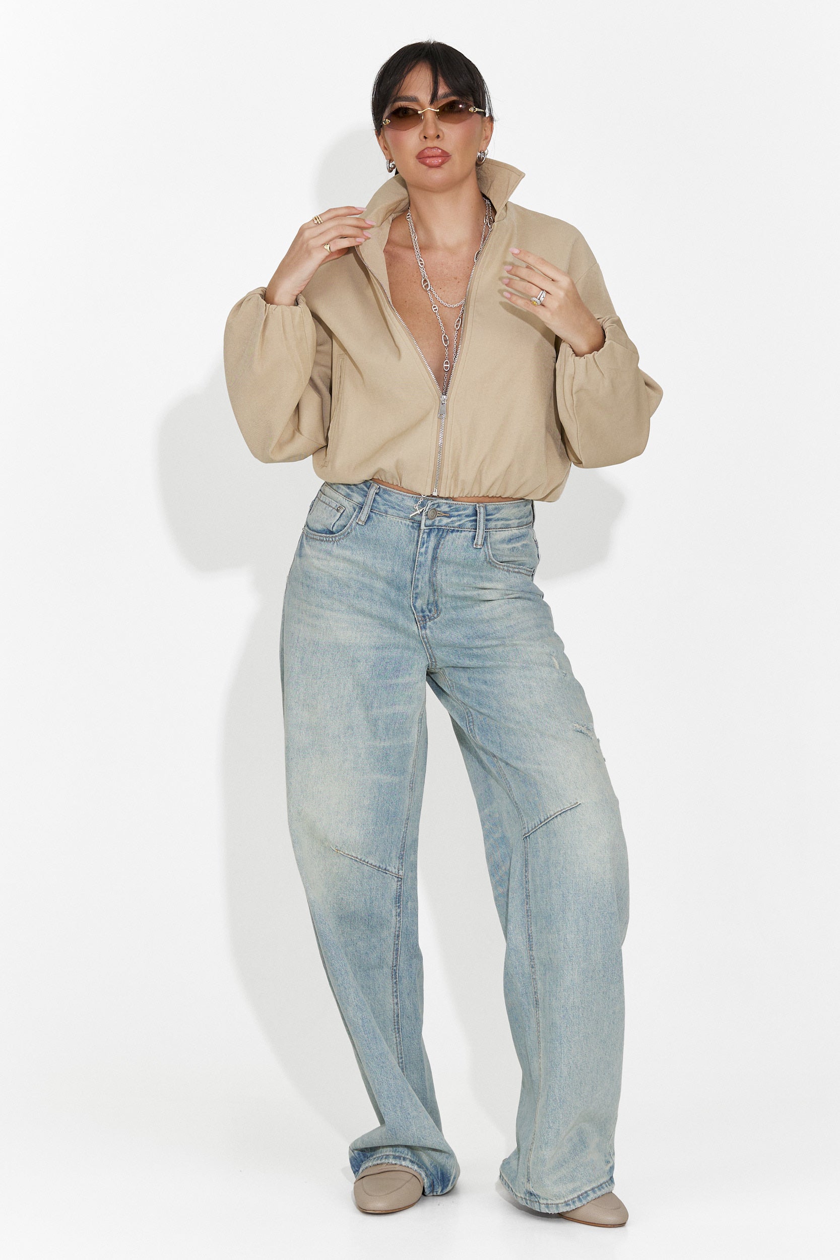 Blugi dama casual bleu Hanina Bogas