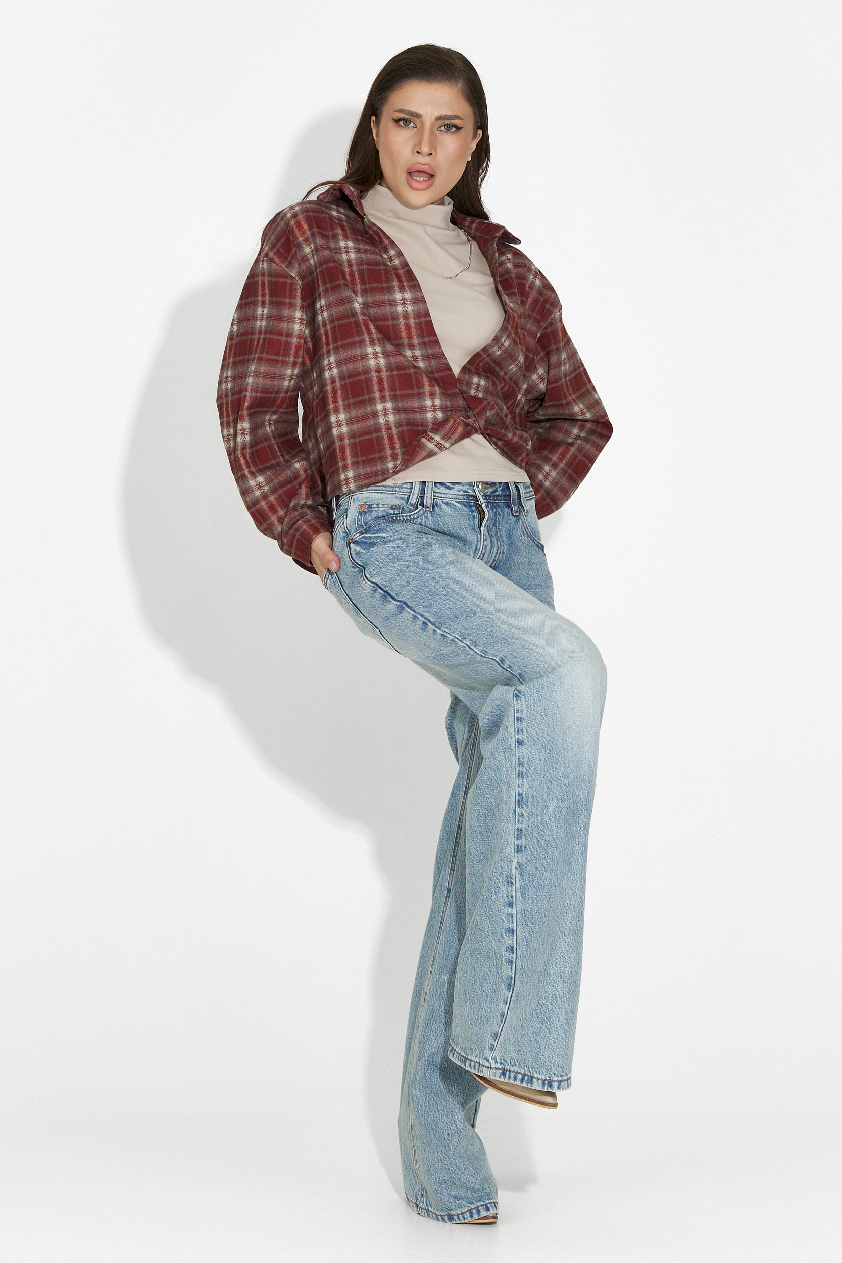 Blugi dama casual bleu Luma Bogas