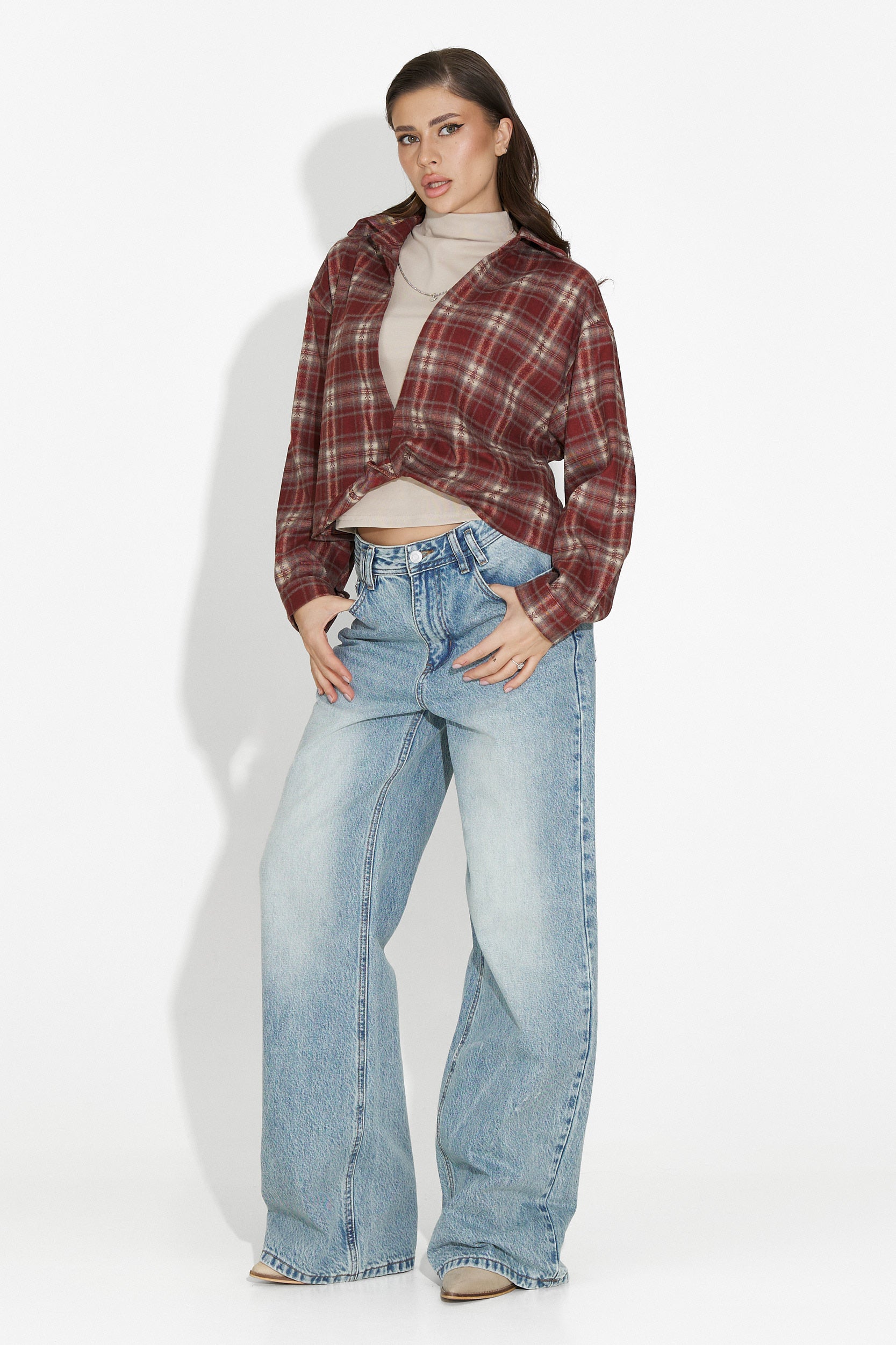 Blugi dama casual bleu Luma Bogas