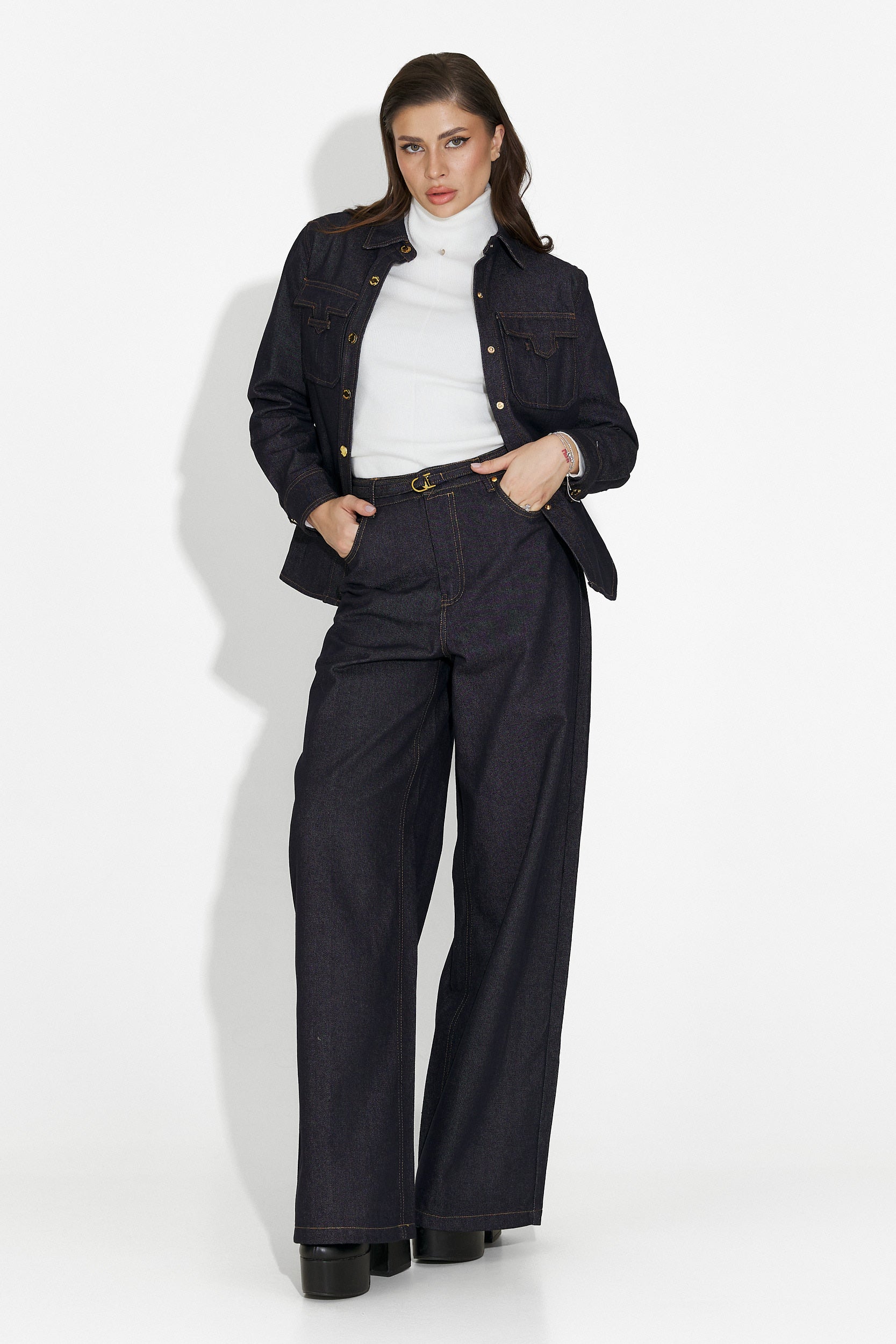 Blugi dama casual bleumarin Flovira Bogas