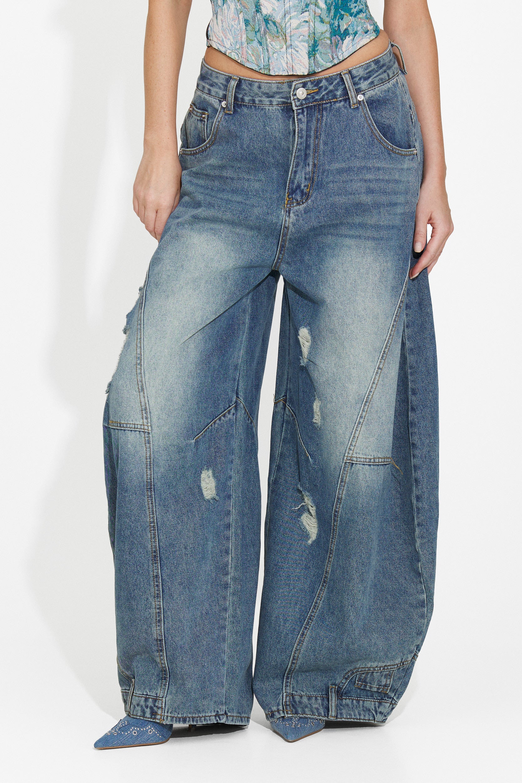 Blugi dama casual bleumarin Renelia Bogas