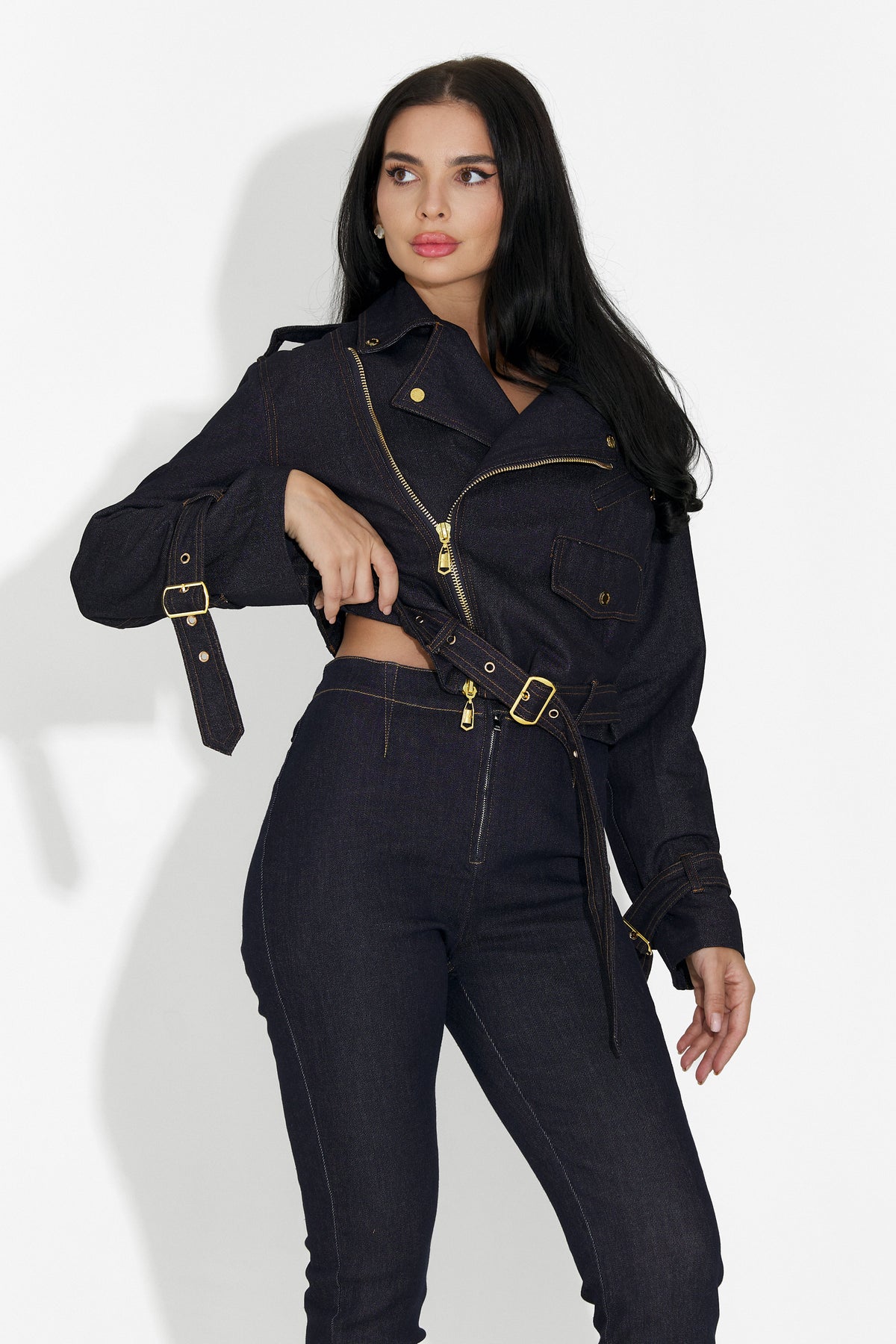 Blugi dama casual bleumarin Sirina Bogas, imaginea 2 din 10
