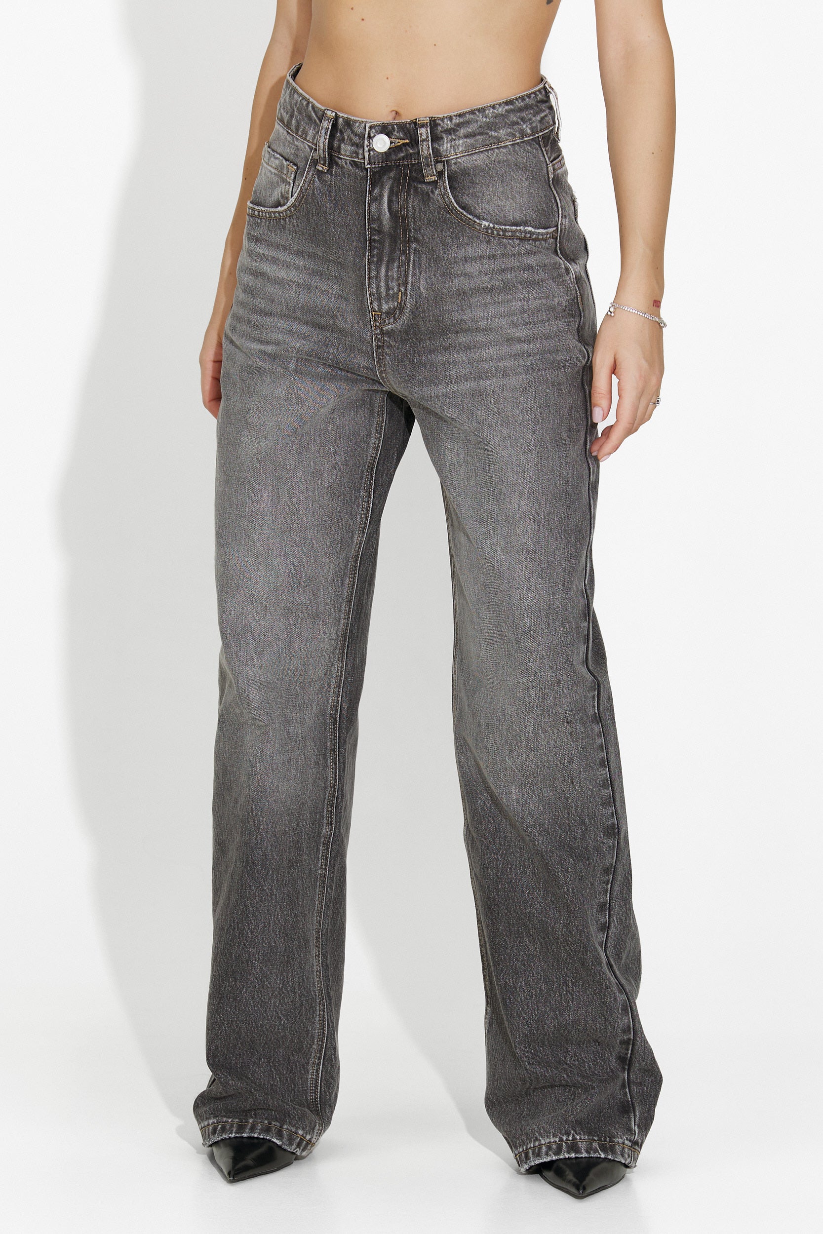 Semika Bogas Casual Grey Women's Jeans
