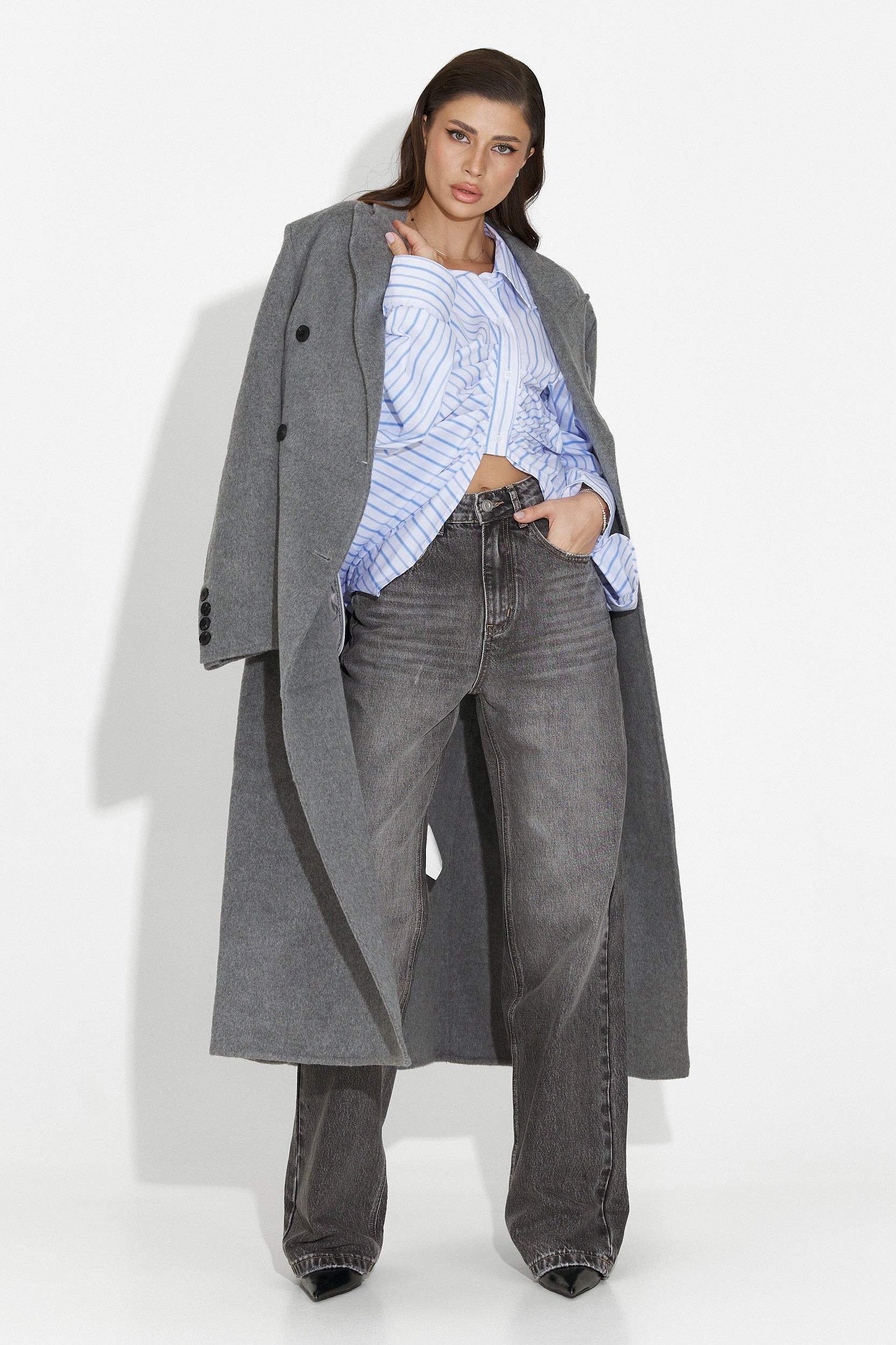 Semika Bogas Casual Grey Women's Jeans