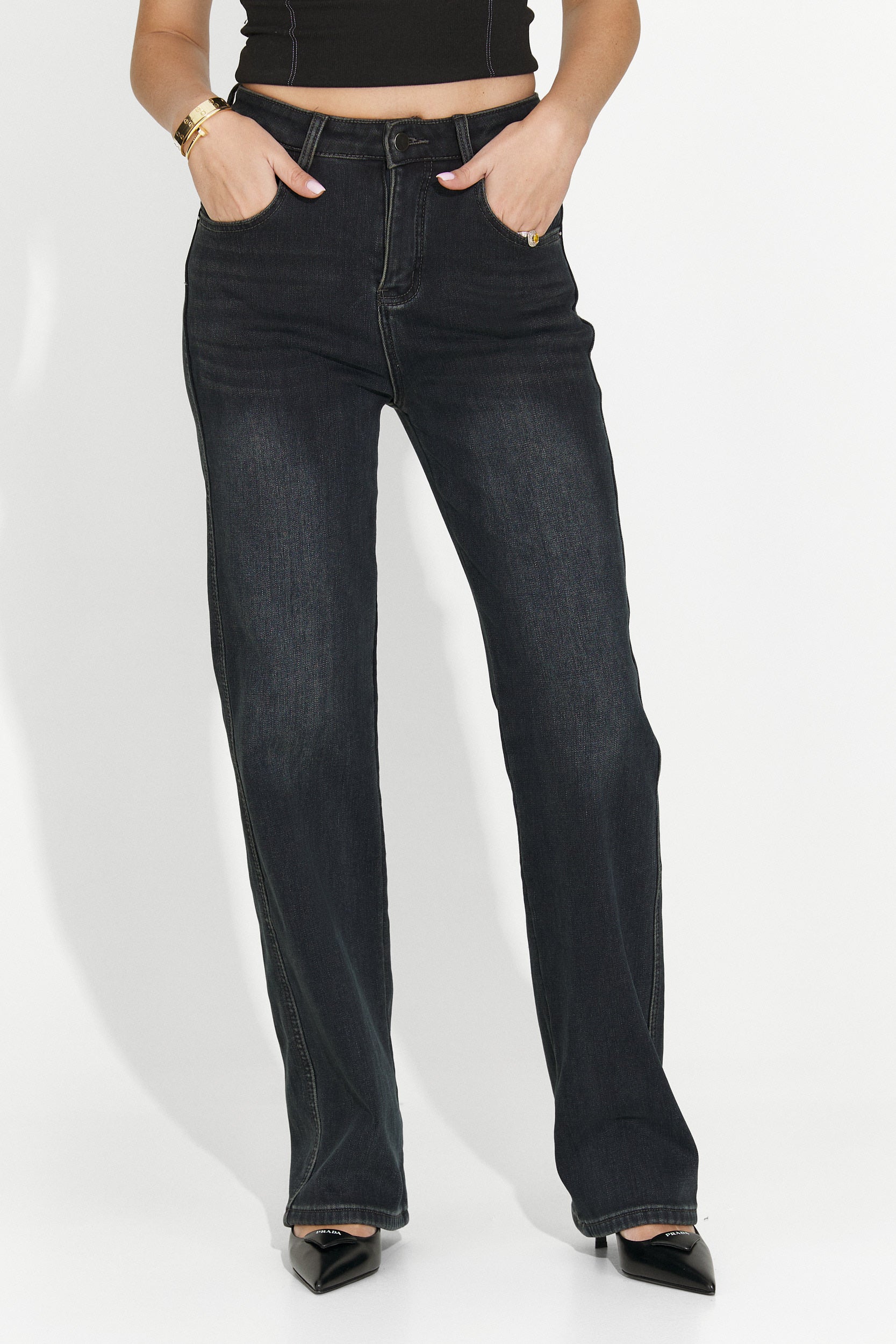 Women's casual black jeans Brisia Bogas
