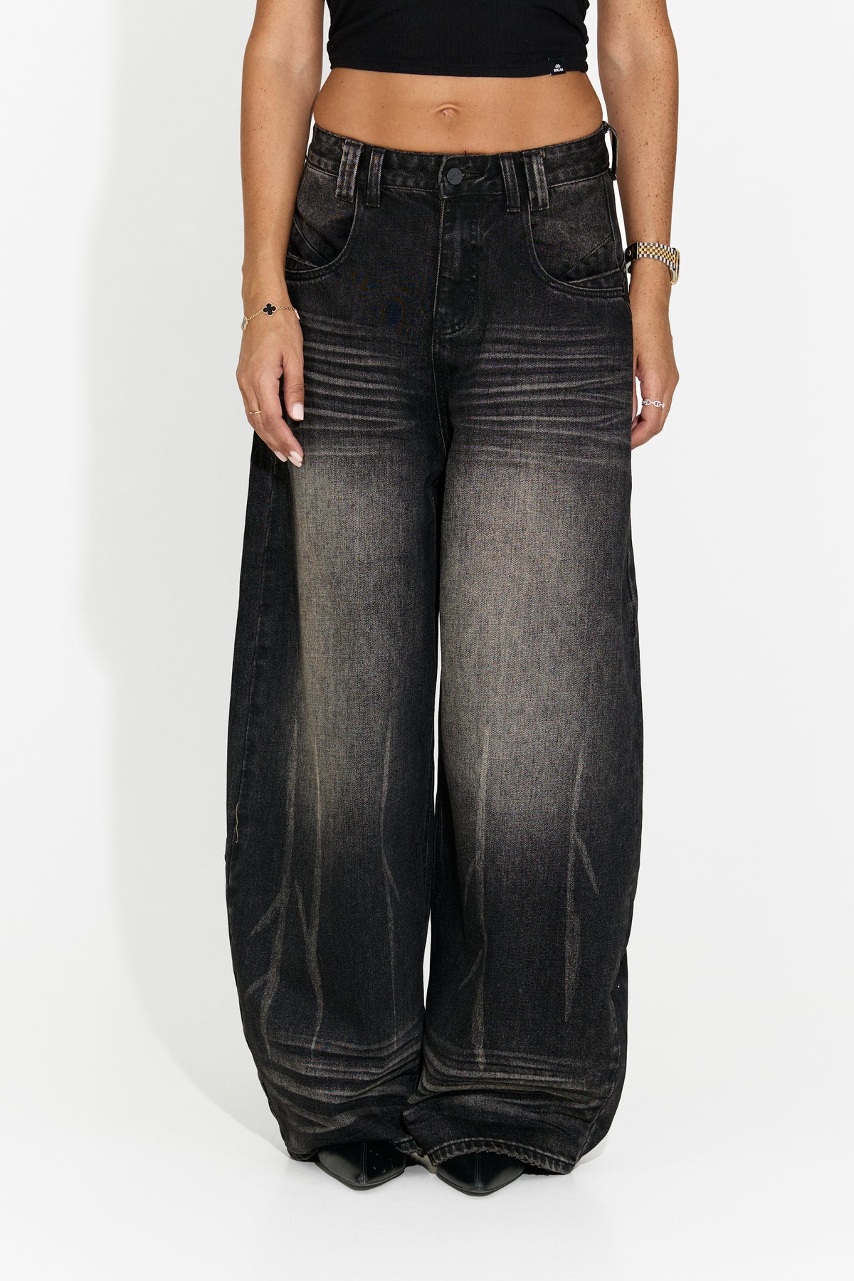 Blugi dama casual negru Lutroela Bogas