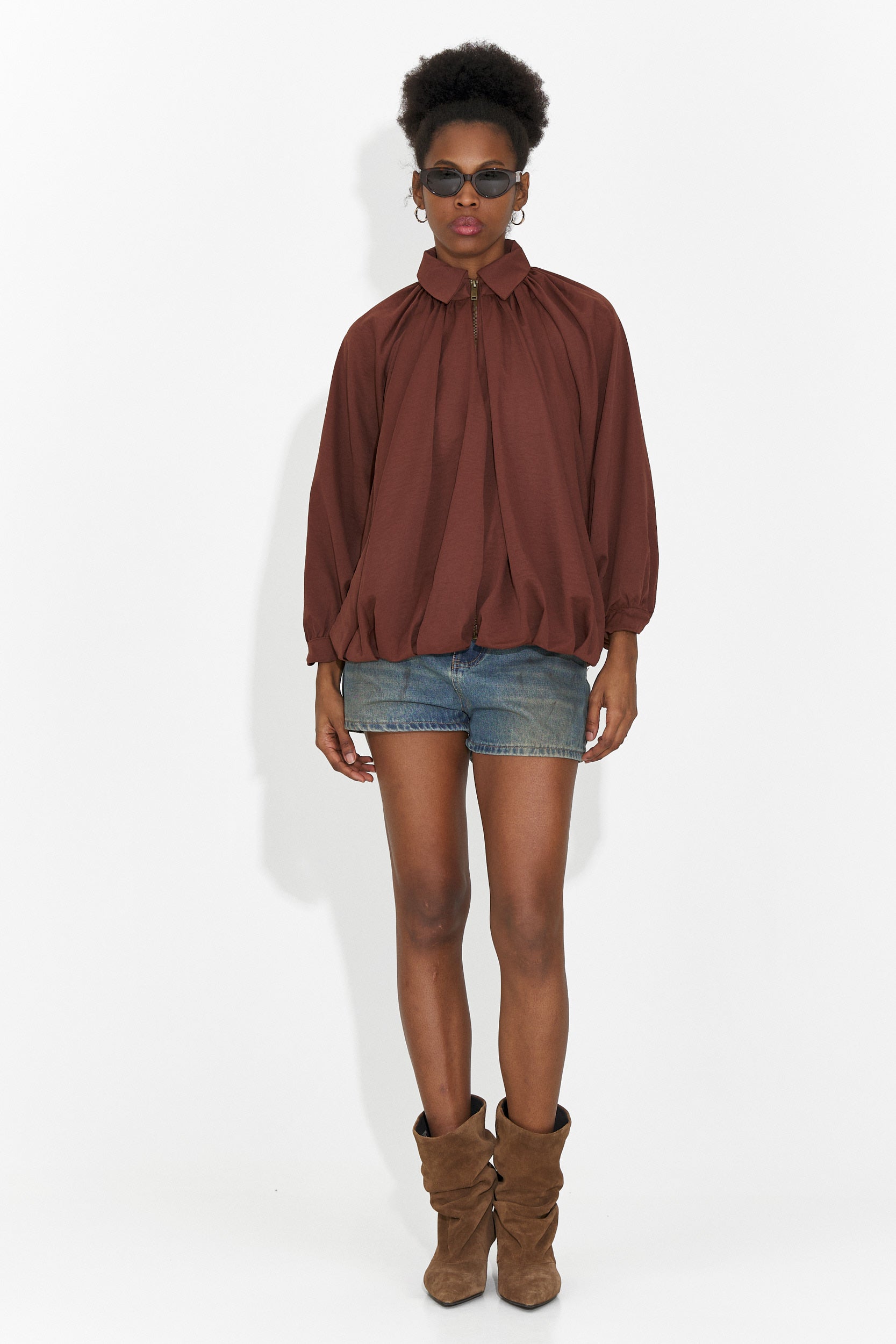 Blugi dama casual scurti bleu Cherele Bogas