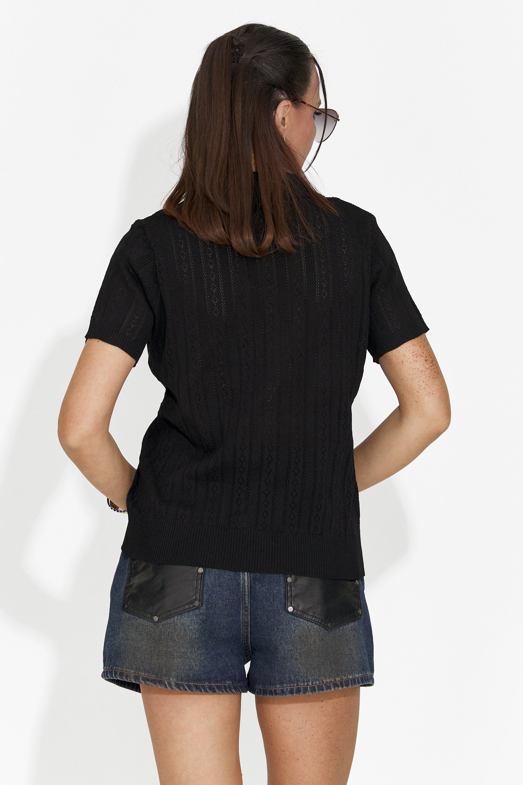 Blugi dama casual scurti bleumarin Cherele Bogas