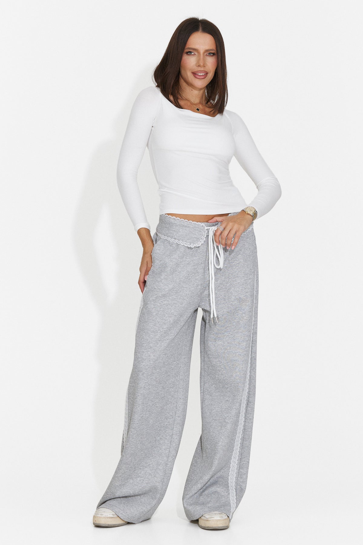 Bluza casual alba Hyznira Bogas