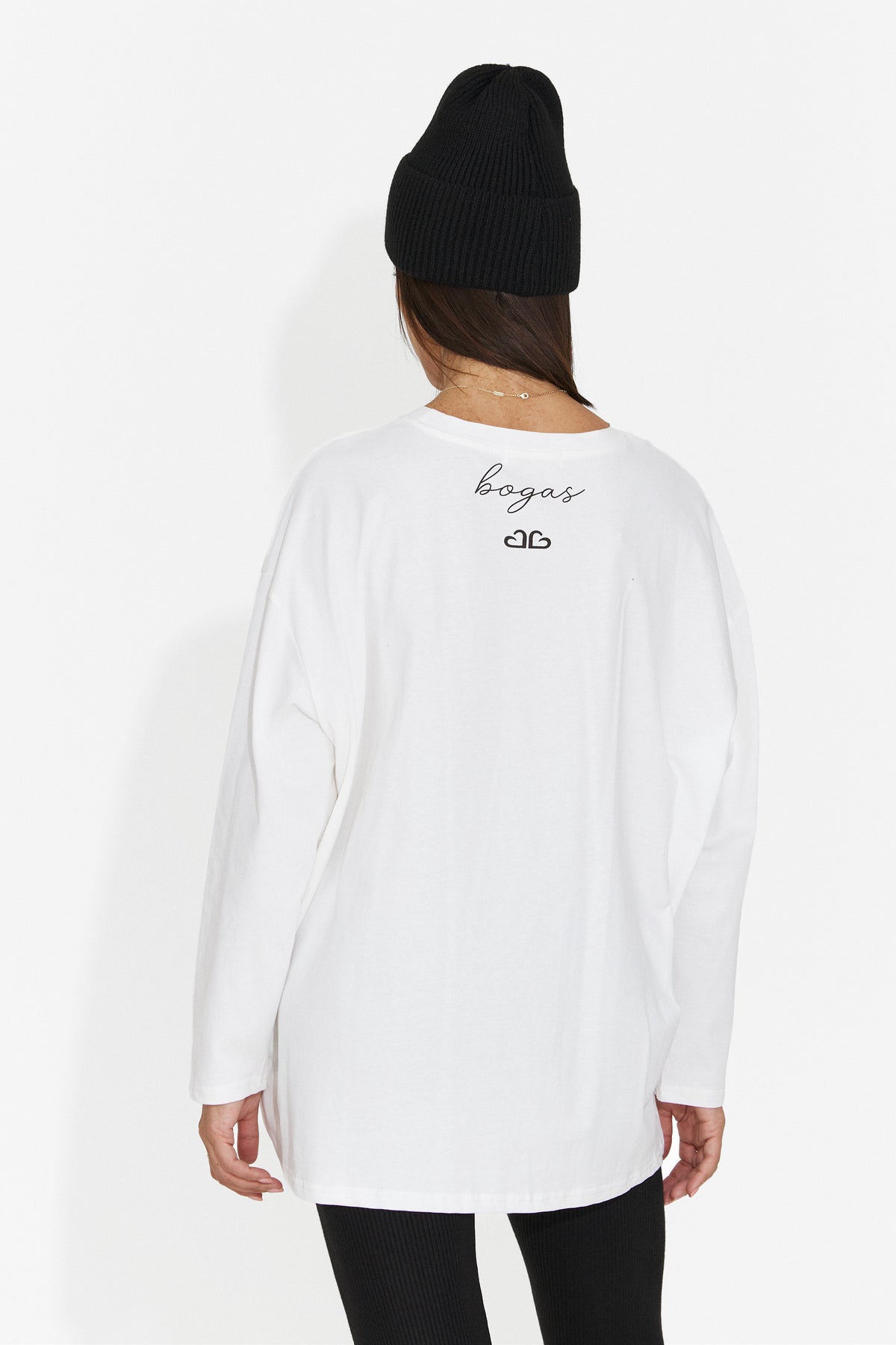 Bluza casual alba Punaoina Bogas
