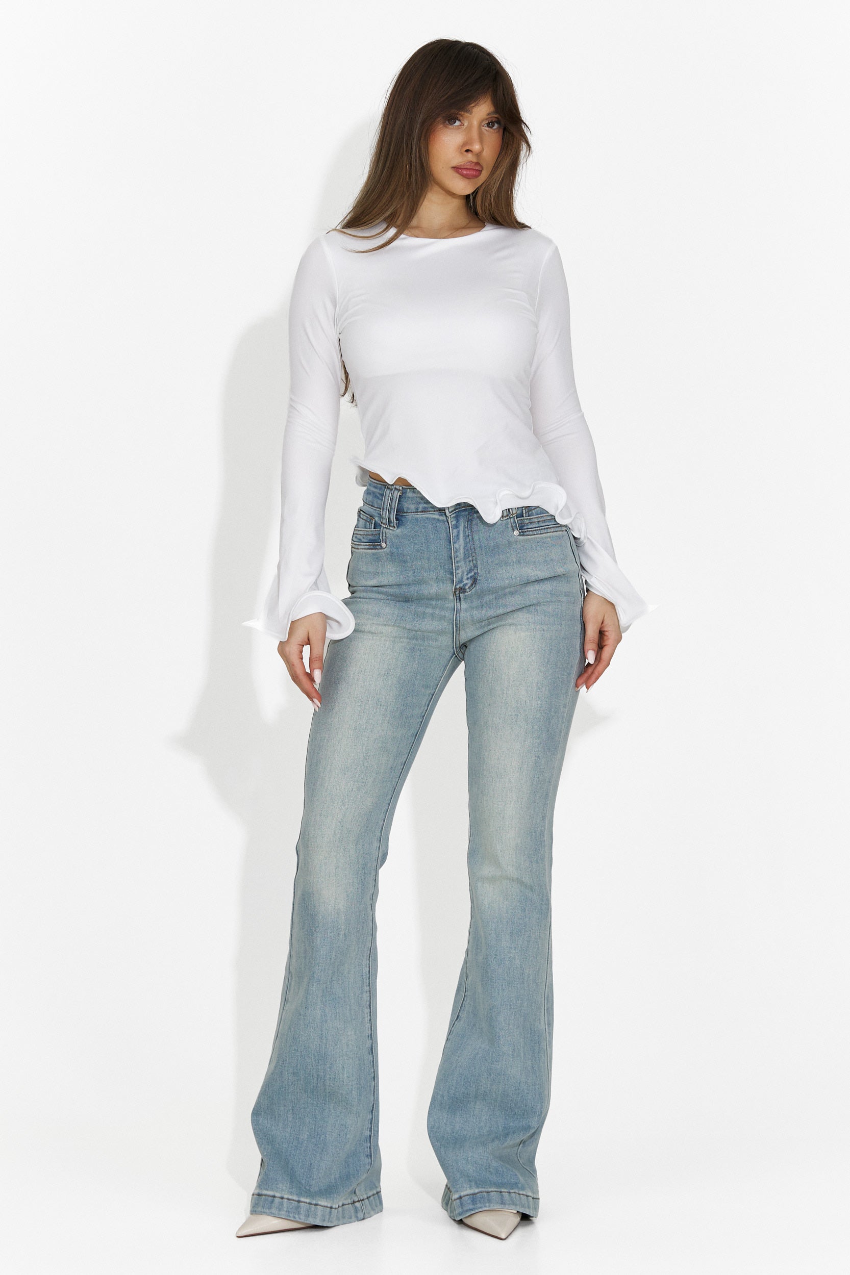 Bluza dama casual alba Enisea Bogas