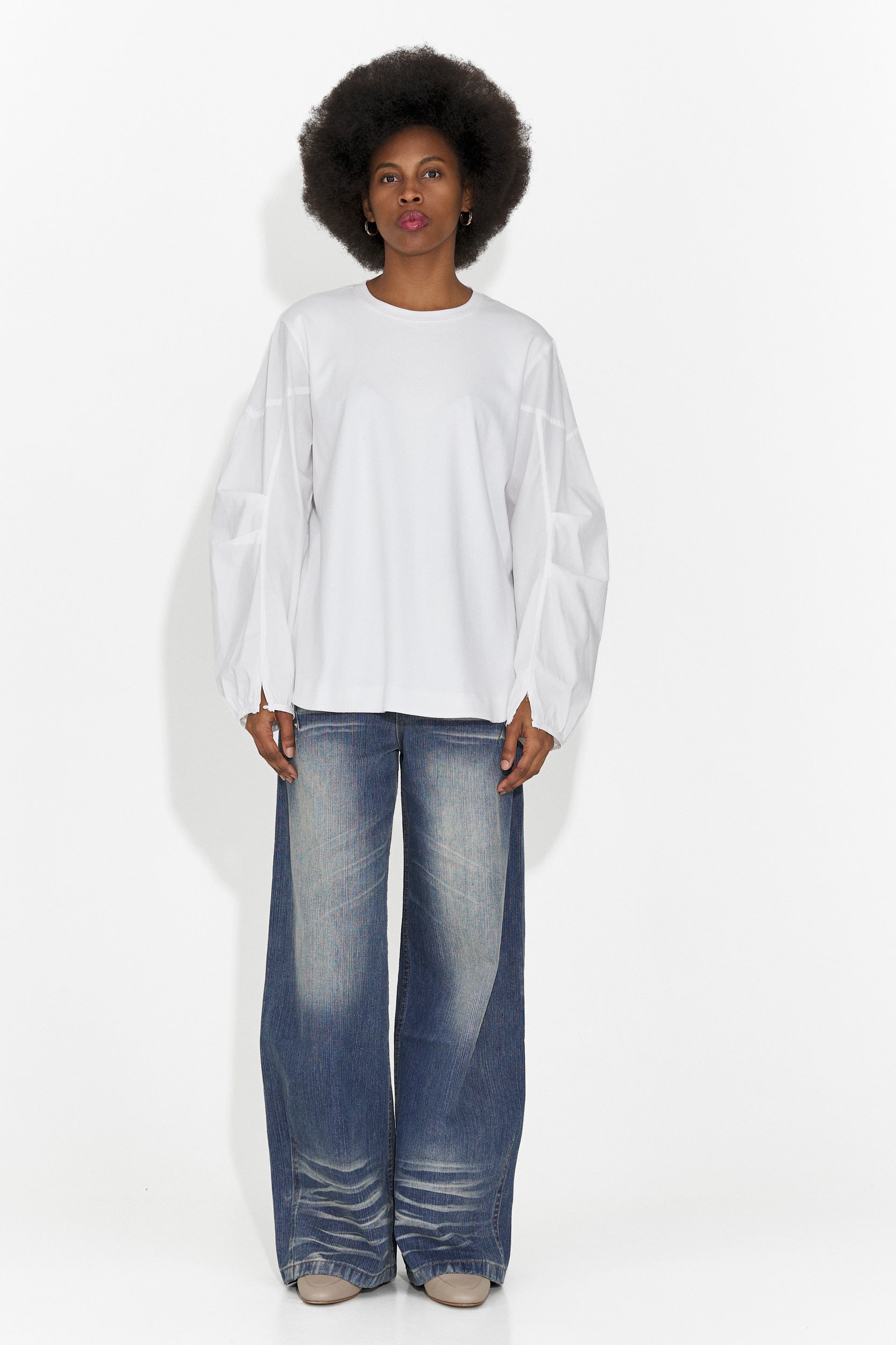 Bluza dama casual alba Esperanza Bogas