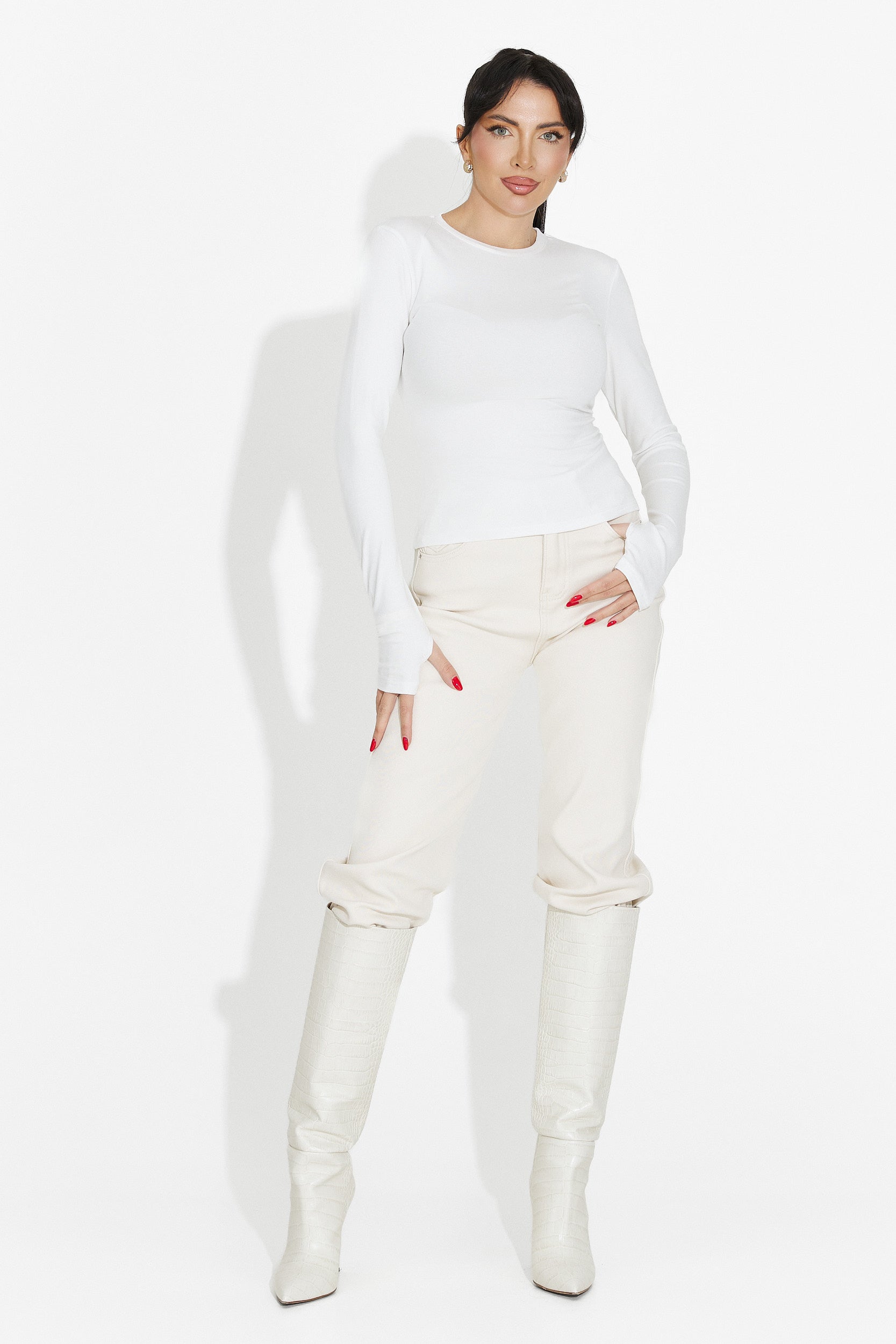 White casual women's blouse Kisena bogas