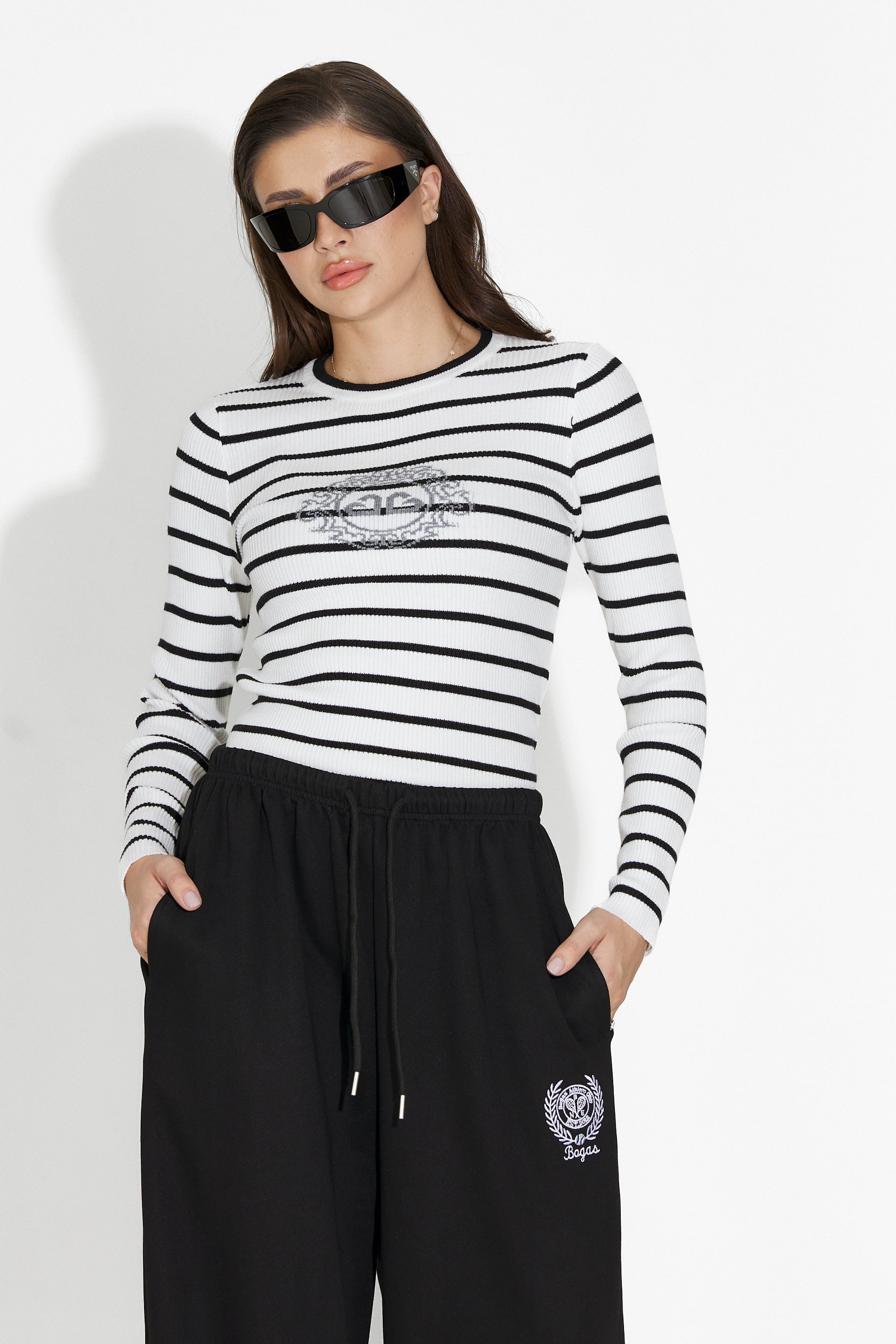 Bluza dama casual alba Yoana Bogas