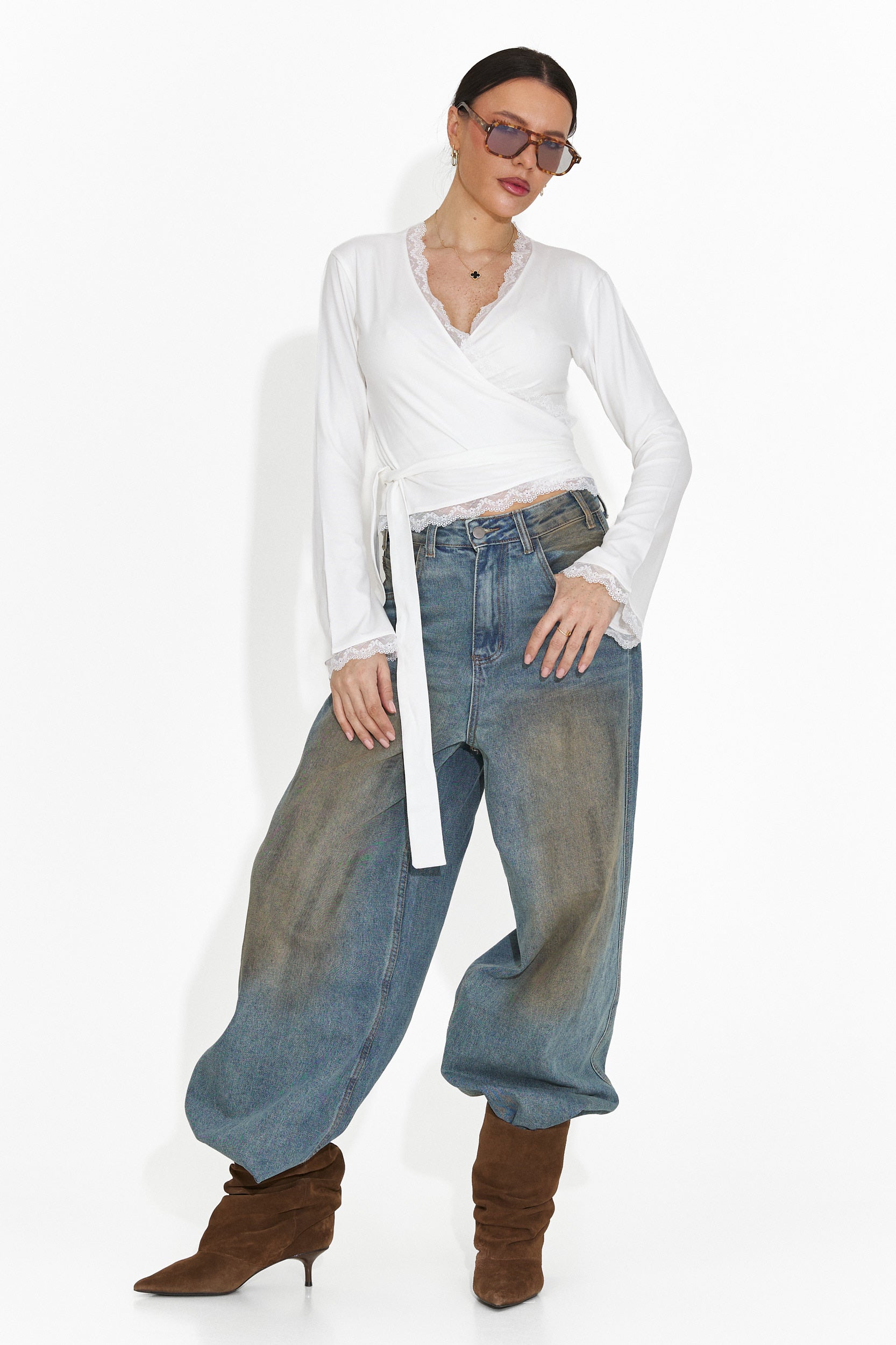 Bluza dama casual alba Zaneta Bogas