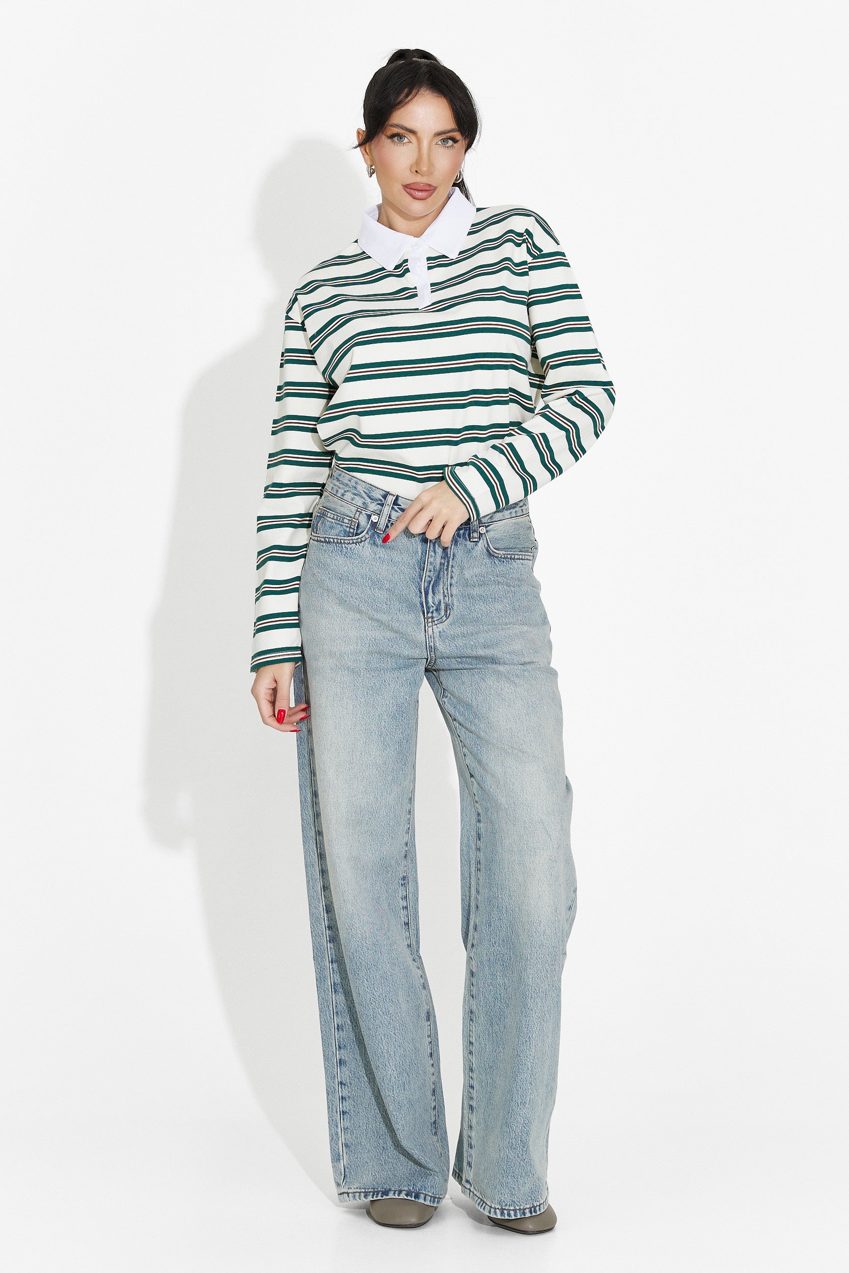 Beige casual women's blouse Paloma Bogas