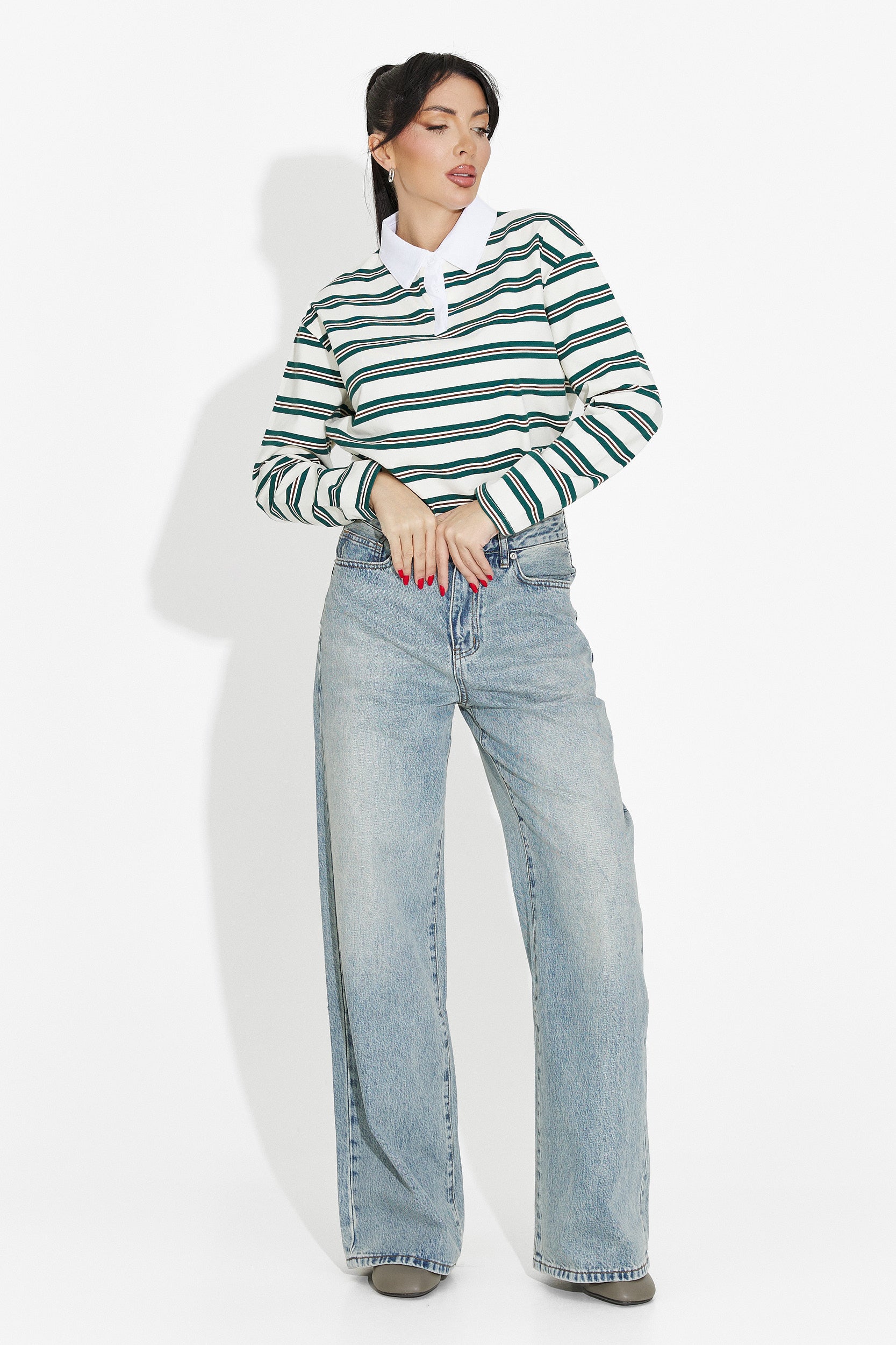 Beige casual women's blouse Paloma Bogas