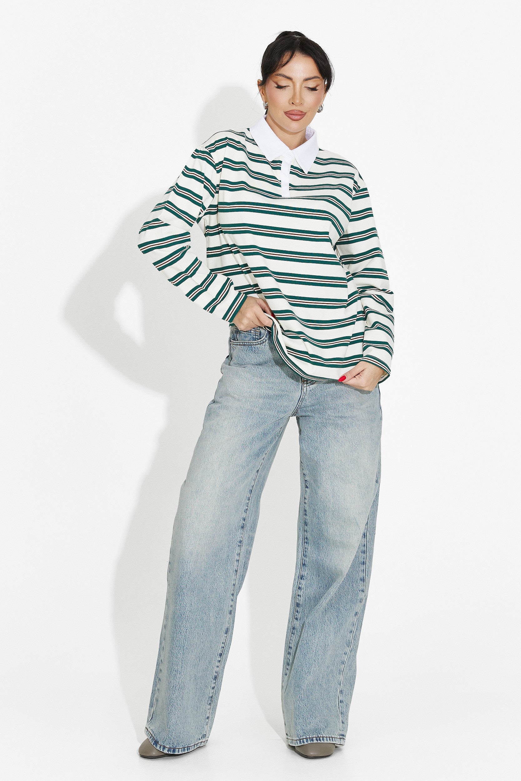 Beige casual women's blouse Paloma Bogas