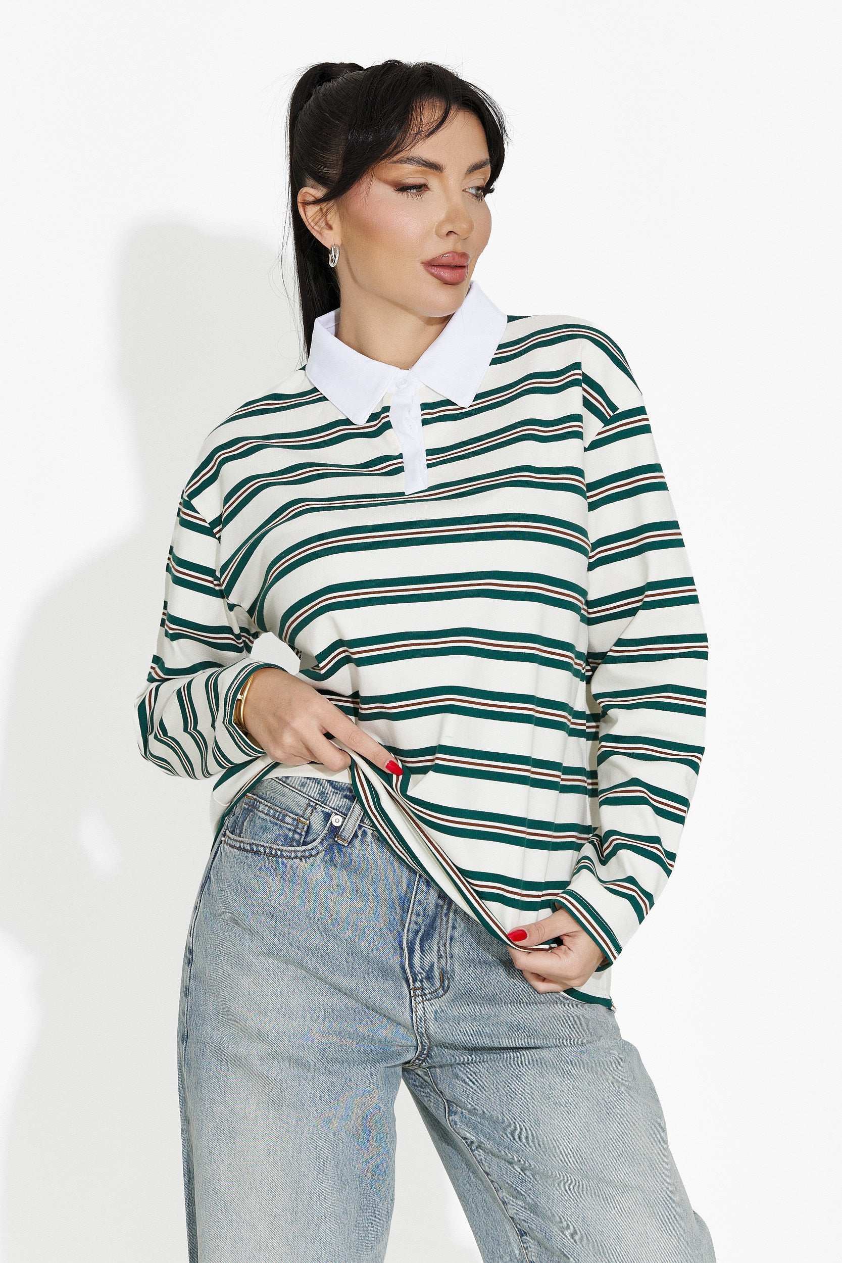 Beige casual women's blouse Paloma Bogas