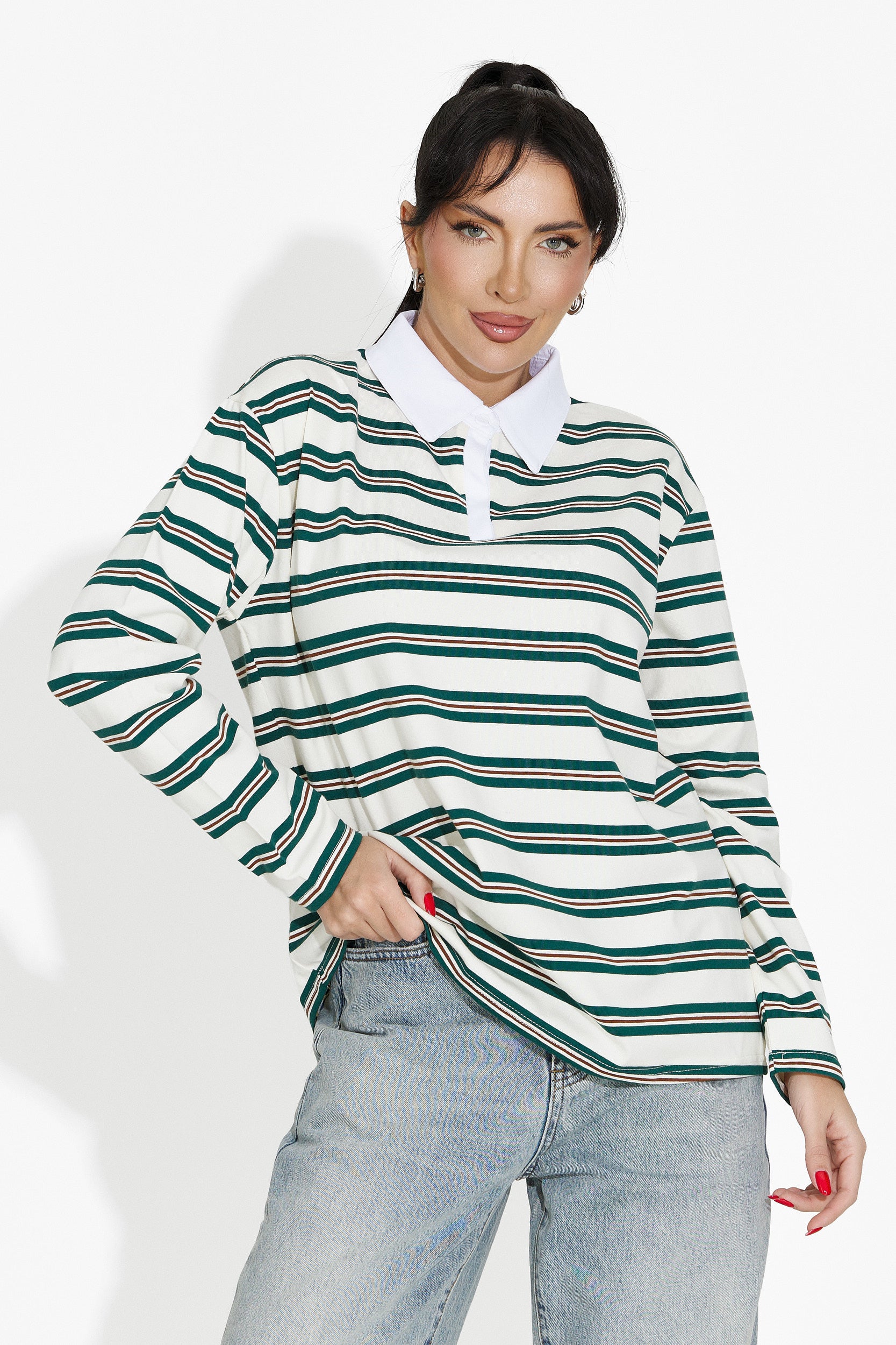 Beige casual women's blouse Paloma Bogas