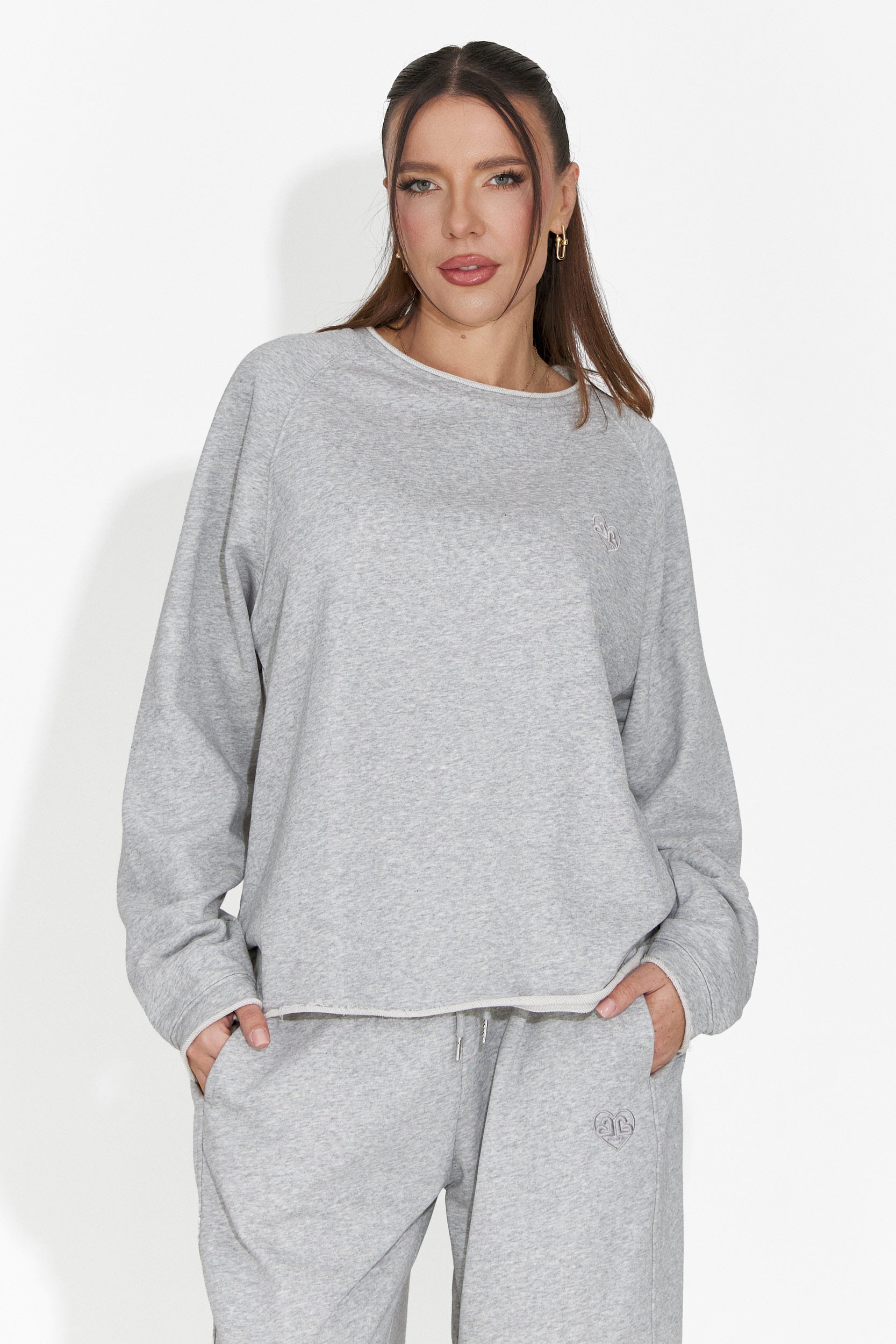 Bluza dama casual gri Kapia Bogas