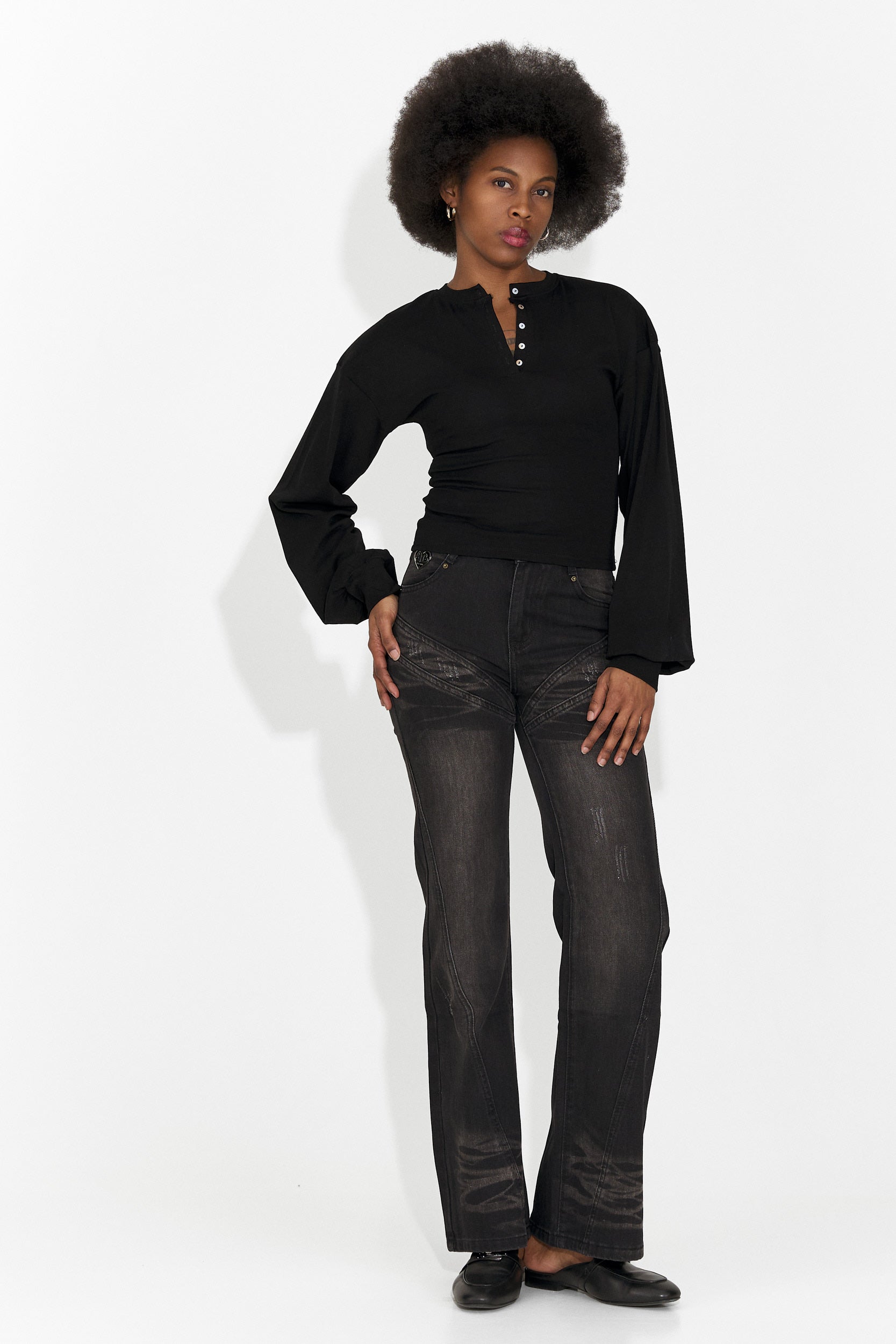 Bluza dama casual neagra Tivora Bogas